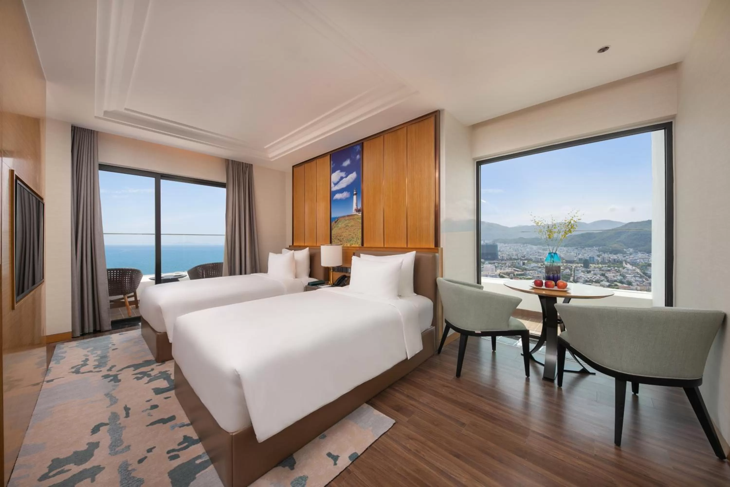 View (from property/room), Bed in Grand Hyams Hotel - Quy Nhon Beach