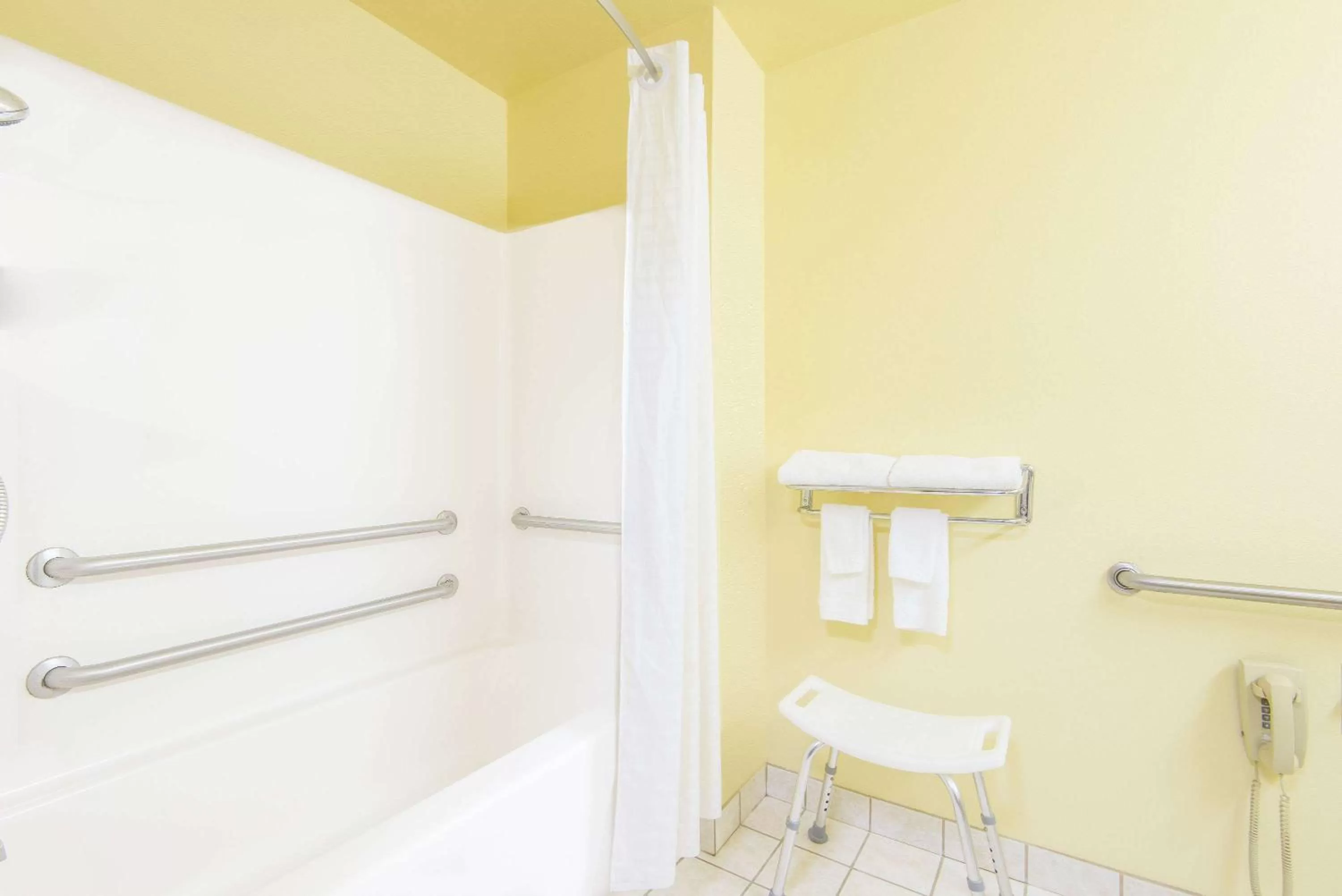 Bathroom in Super 8 by Wyndham Wheeling WV