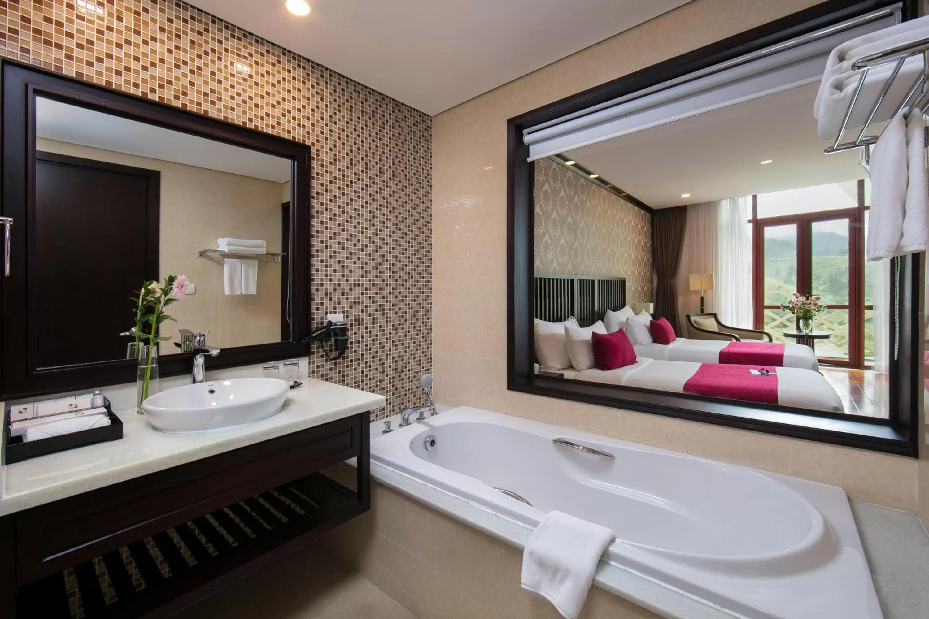 Toilet, Bed in Swiss-Belresort Tuyen Lam