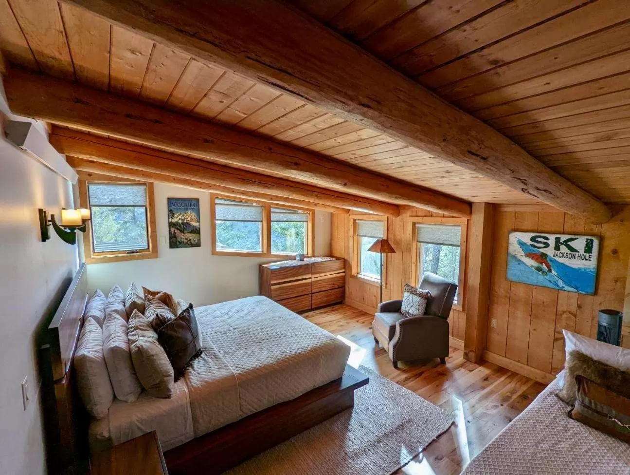 Bedroom, Bed in Jackson Hole Hideout