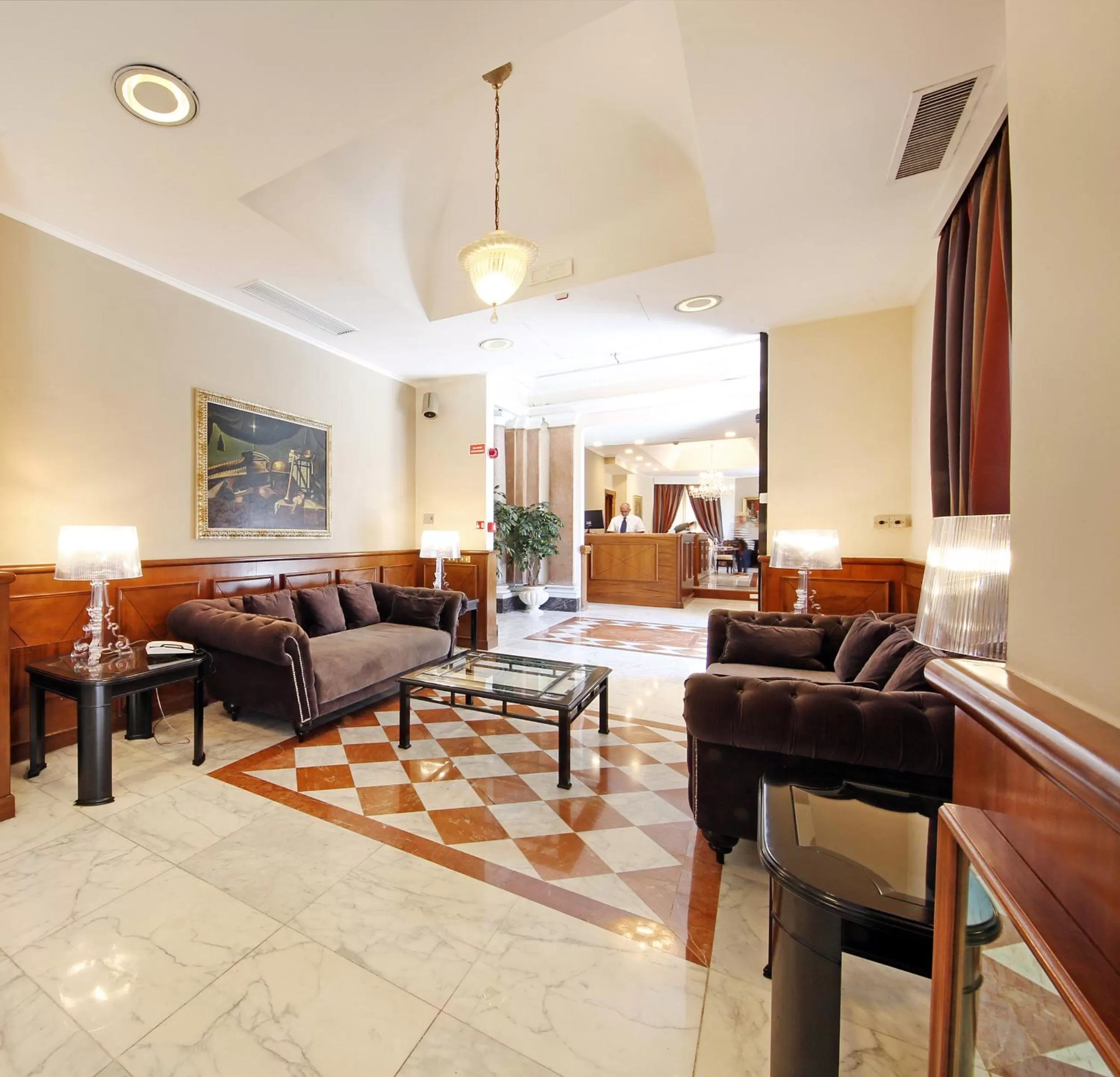 Lobby or reception in Hotel Traiano