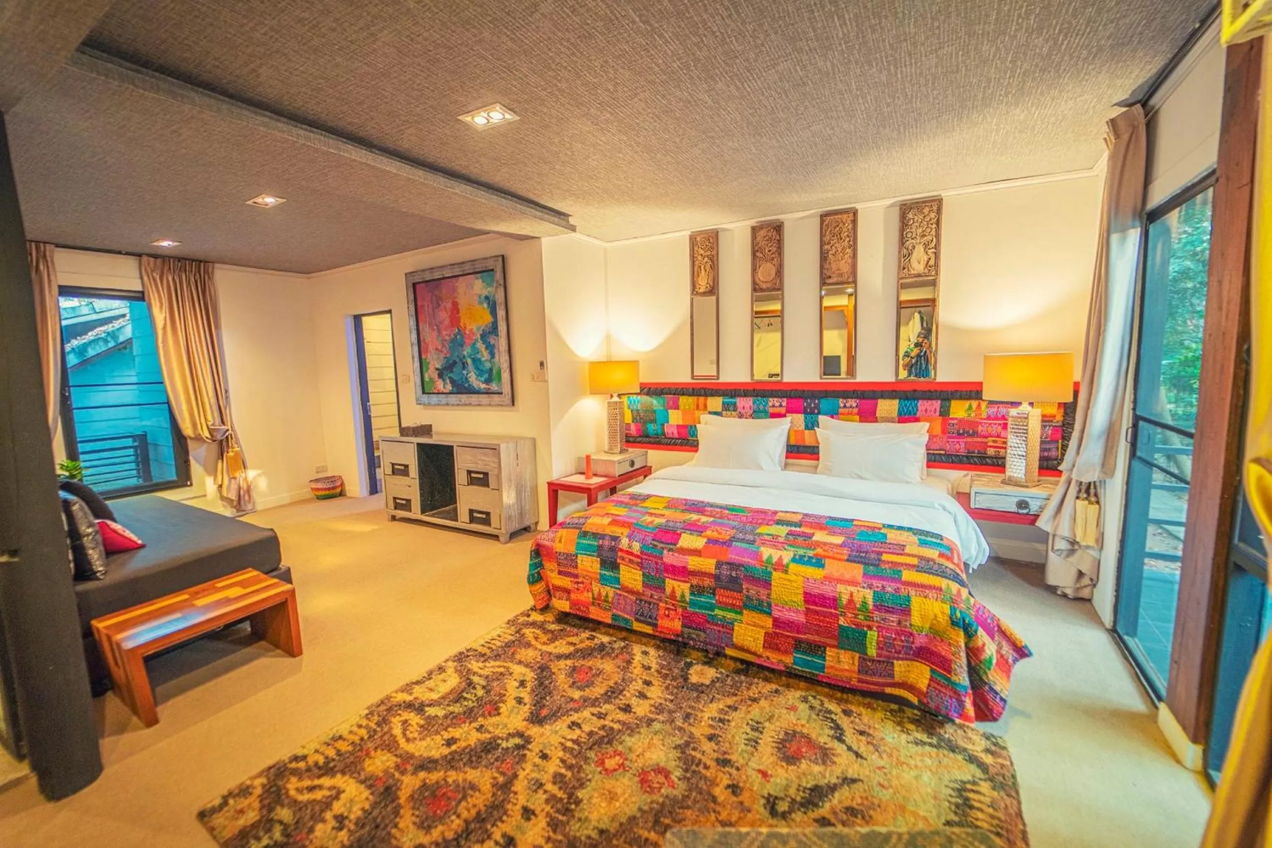 Photo of the whole room, Bed in Baan Suan Residence เฮือนพักบ้านสวน