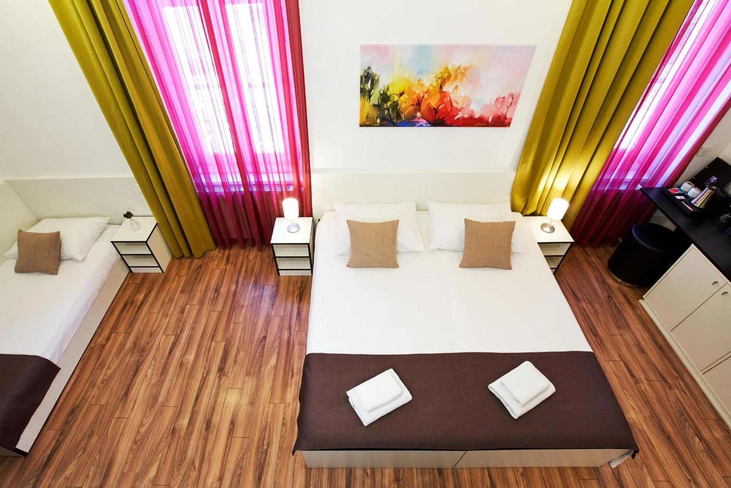 Bed in Art Hotel Like