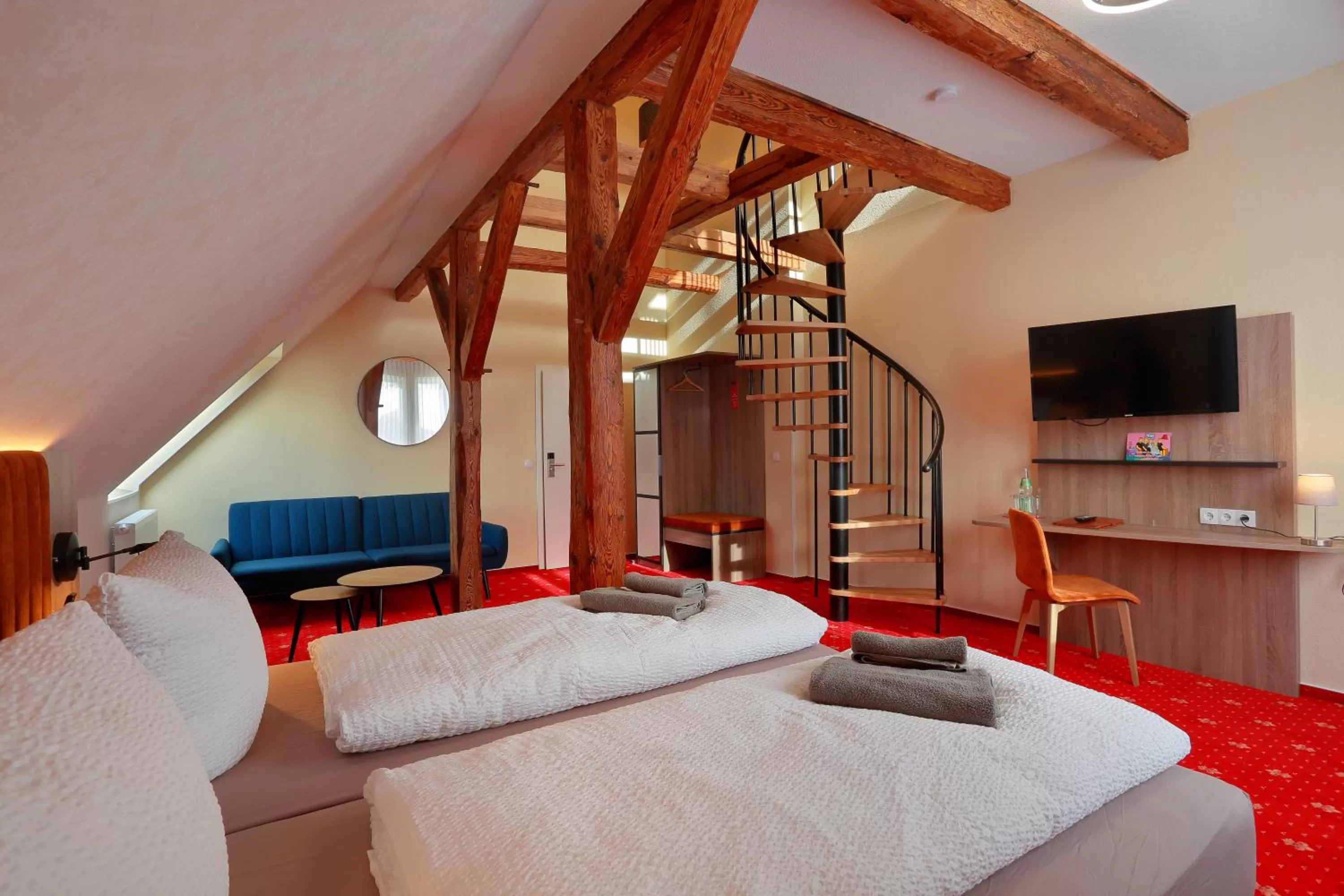 TV and multimedia, Bed in Landhotel & Brauhaus Prignitzer Hof