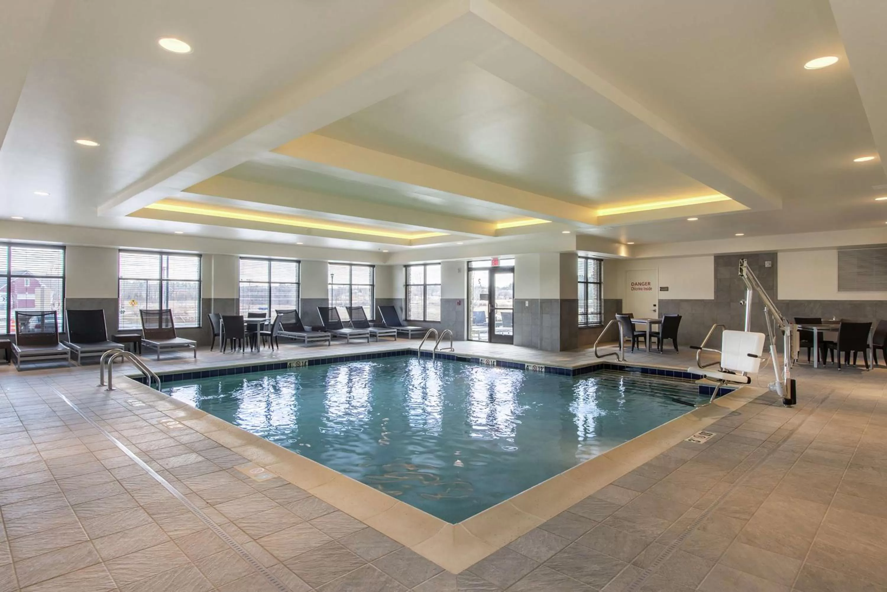 Pool view in Homewood Suites by Hilton Boston Marlborough