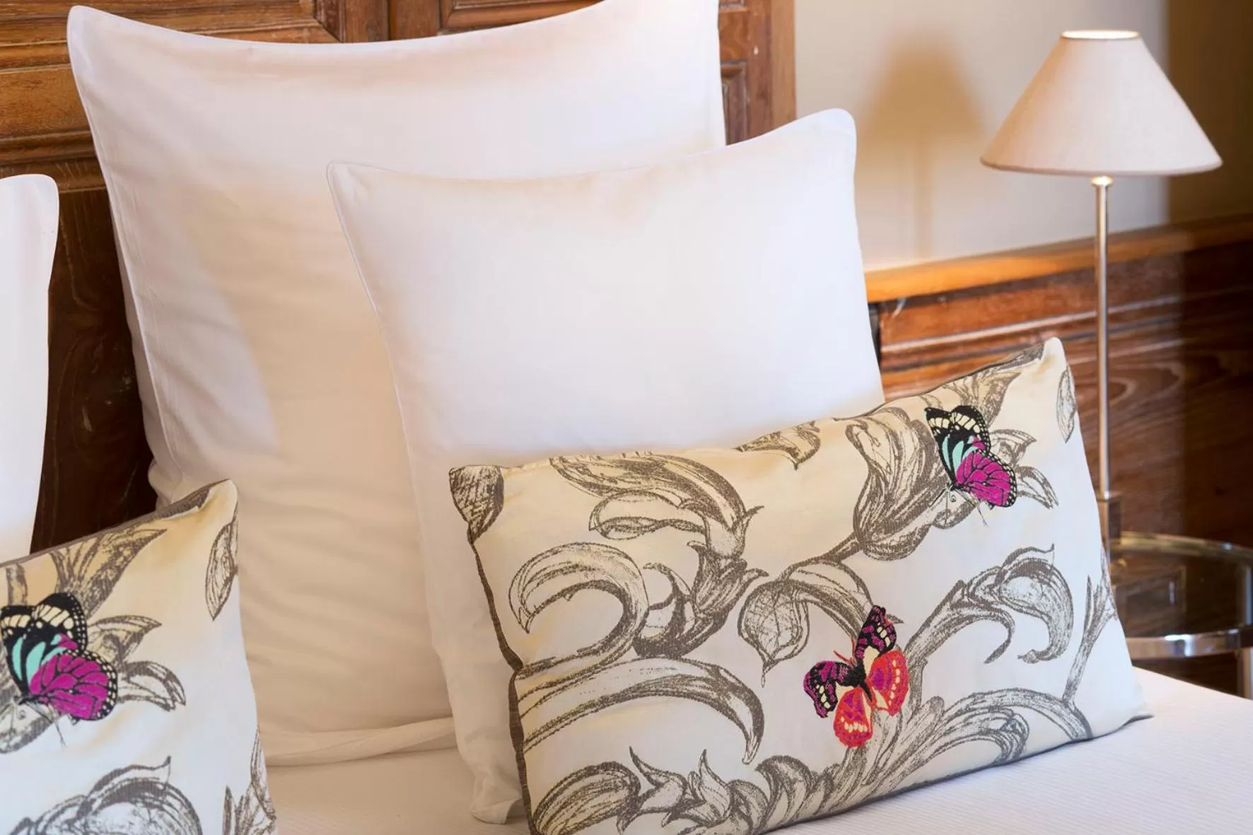 Decorative detail, Bed in La Ferme Saint Simeon Hotel & Spa - Relais & Chateaux