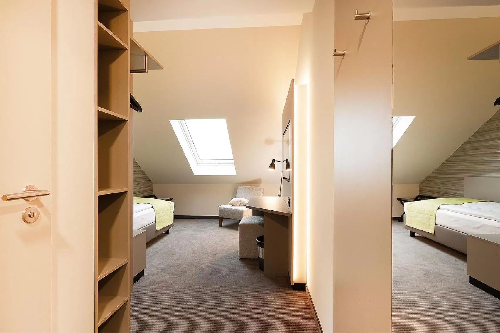 Bed in th Hotel Leipzig Messe