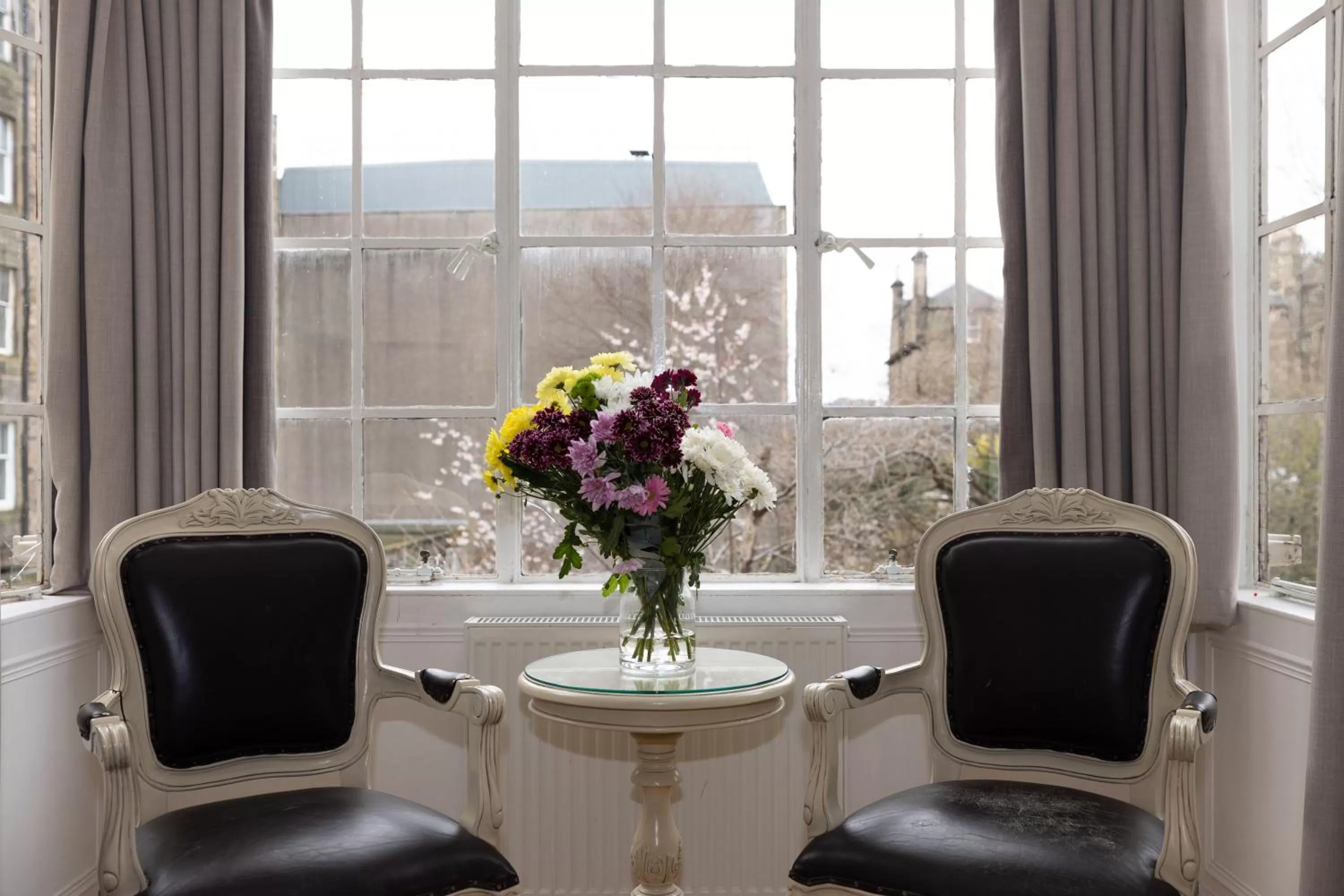 Seating area in The Haymarket Hotel