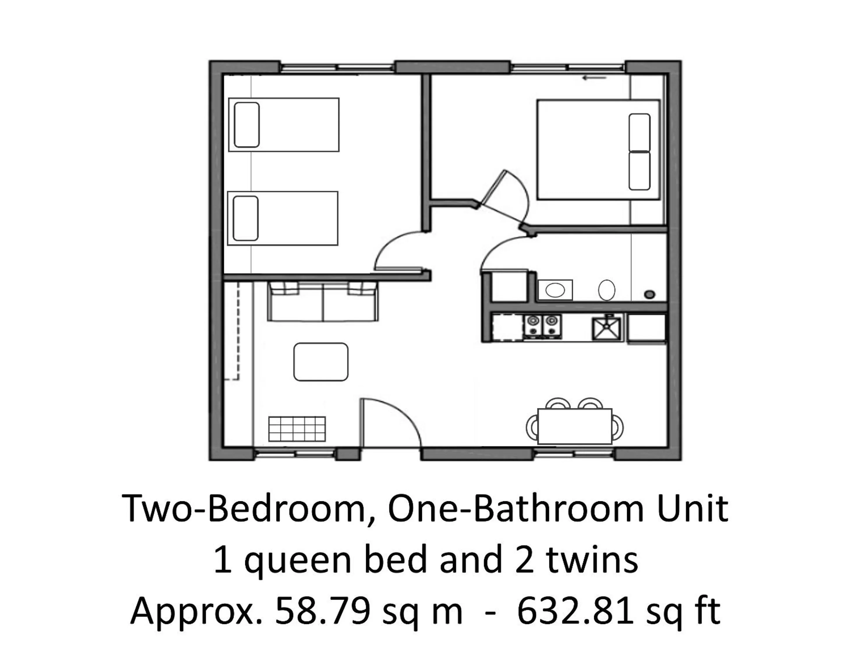 Floor plan in Beach Haus Key Biscayne Contemporary Apartments