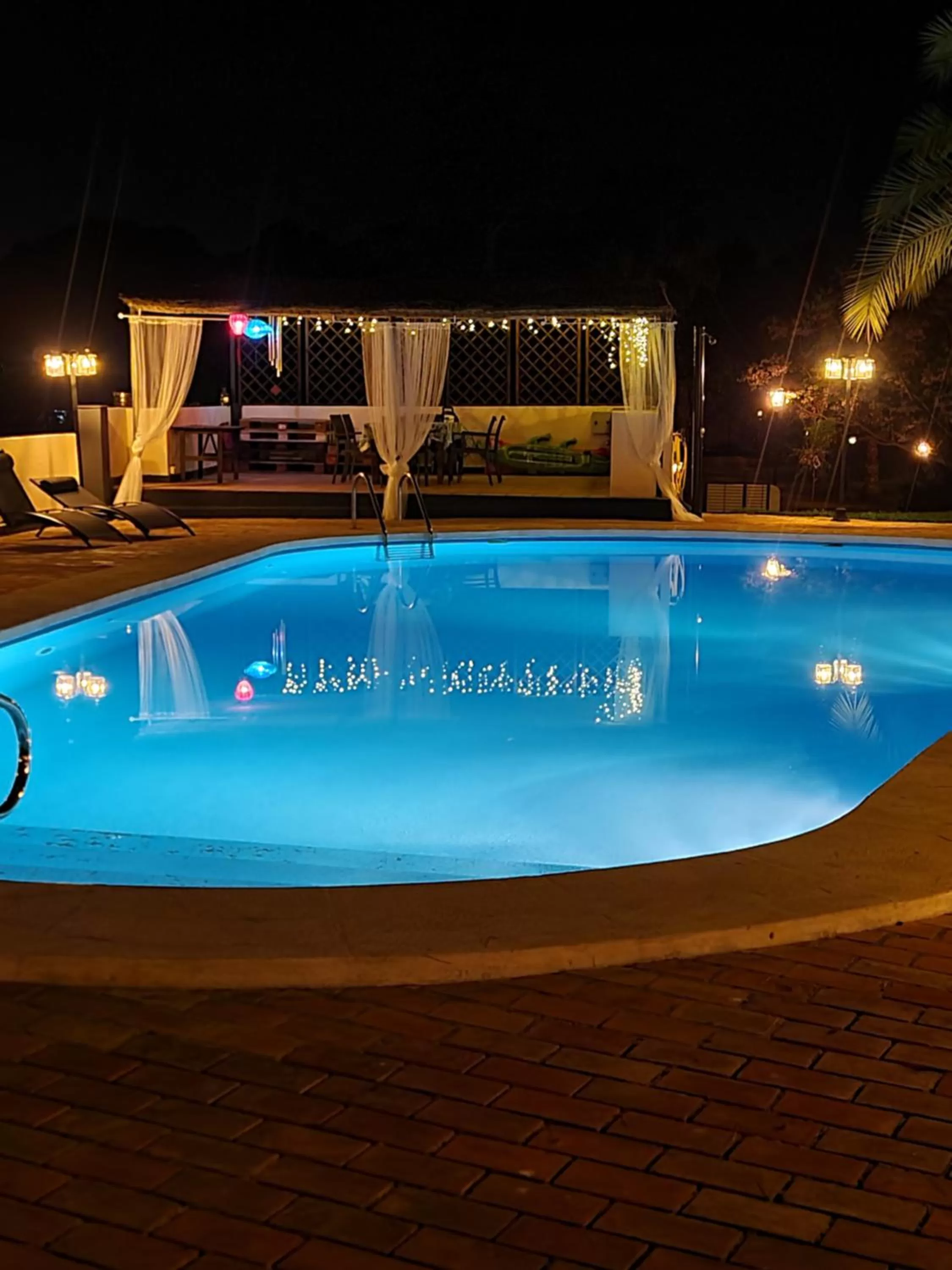 Night, Swimming Pool in Finca la Yuca
