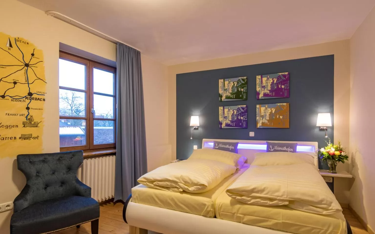 Photo of the whole room, Bed in Hotel Goldflair am Rathaus