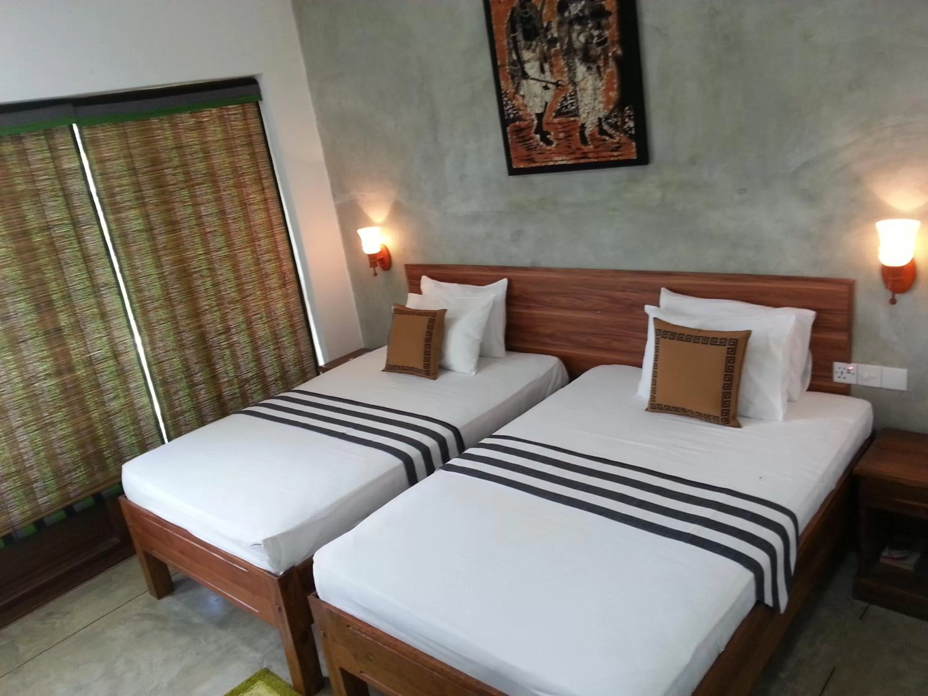 Bed in Green Wood Villa Negombo