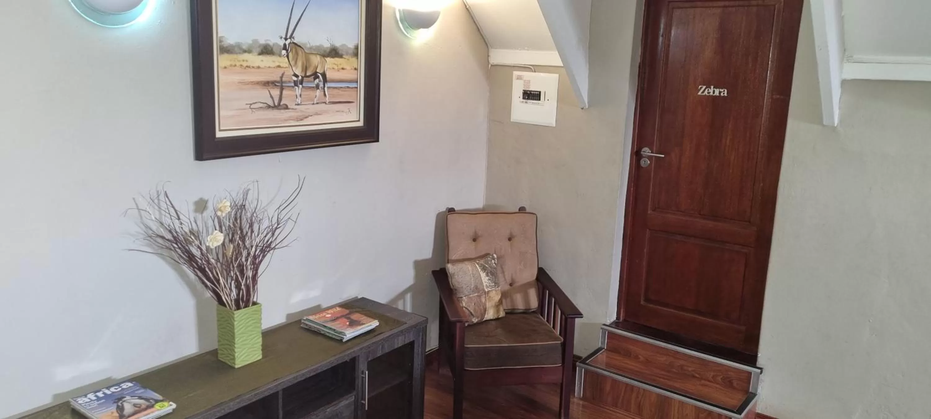 Seating area, TV/Entertainment Center in The Leopard Tree