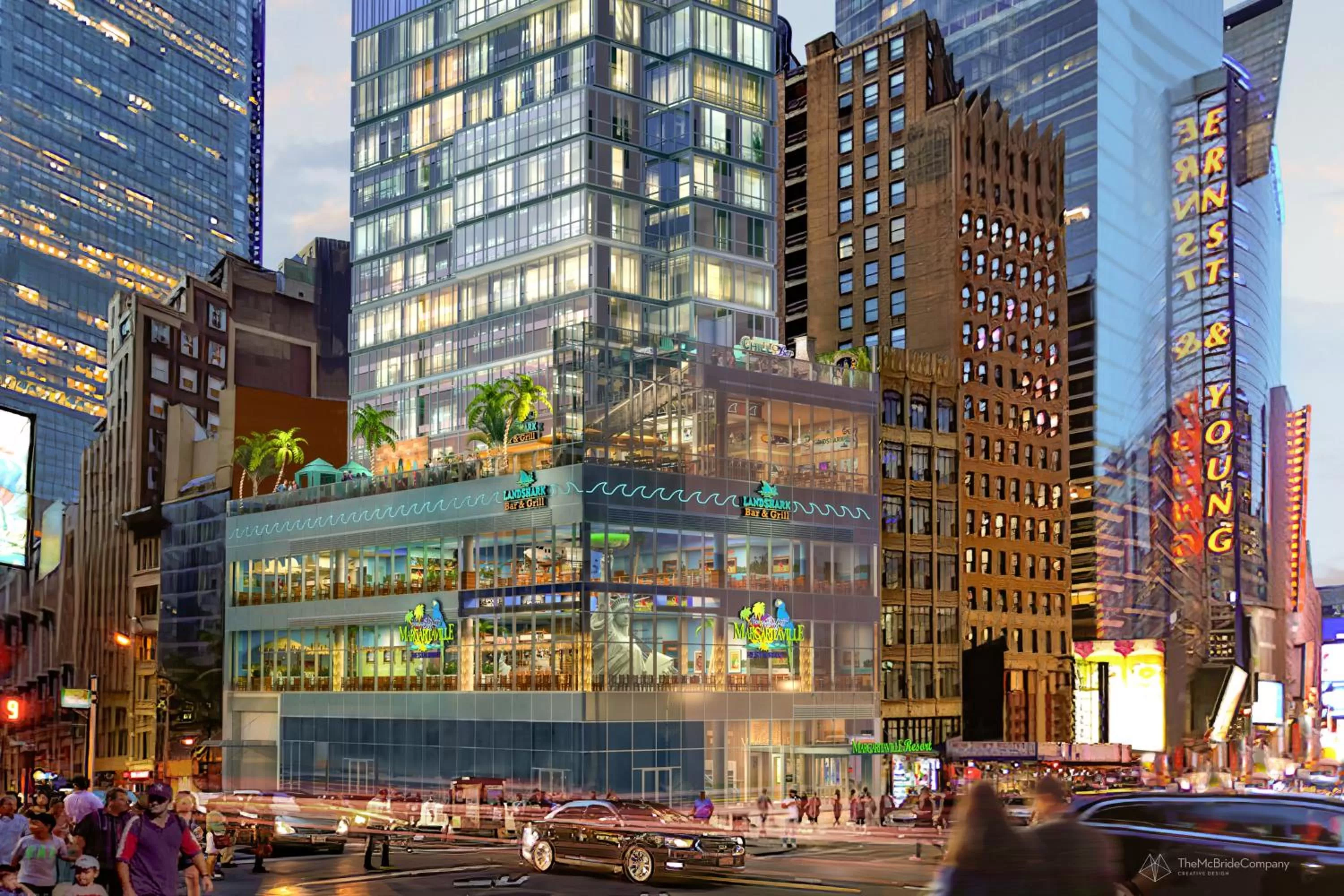 Property building in Margaritaville Resort Times Square