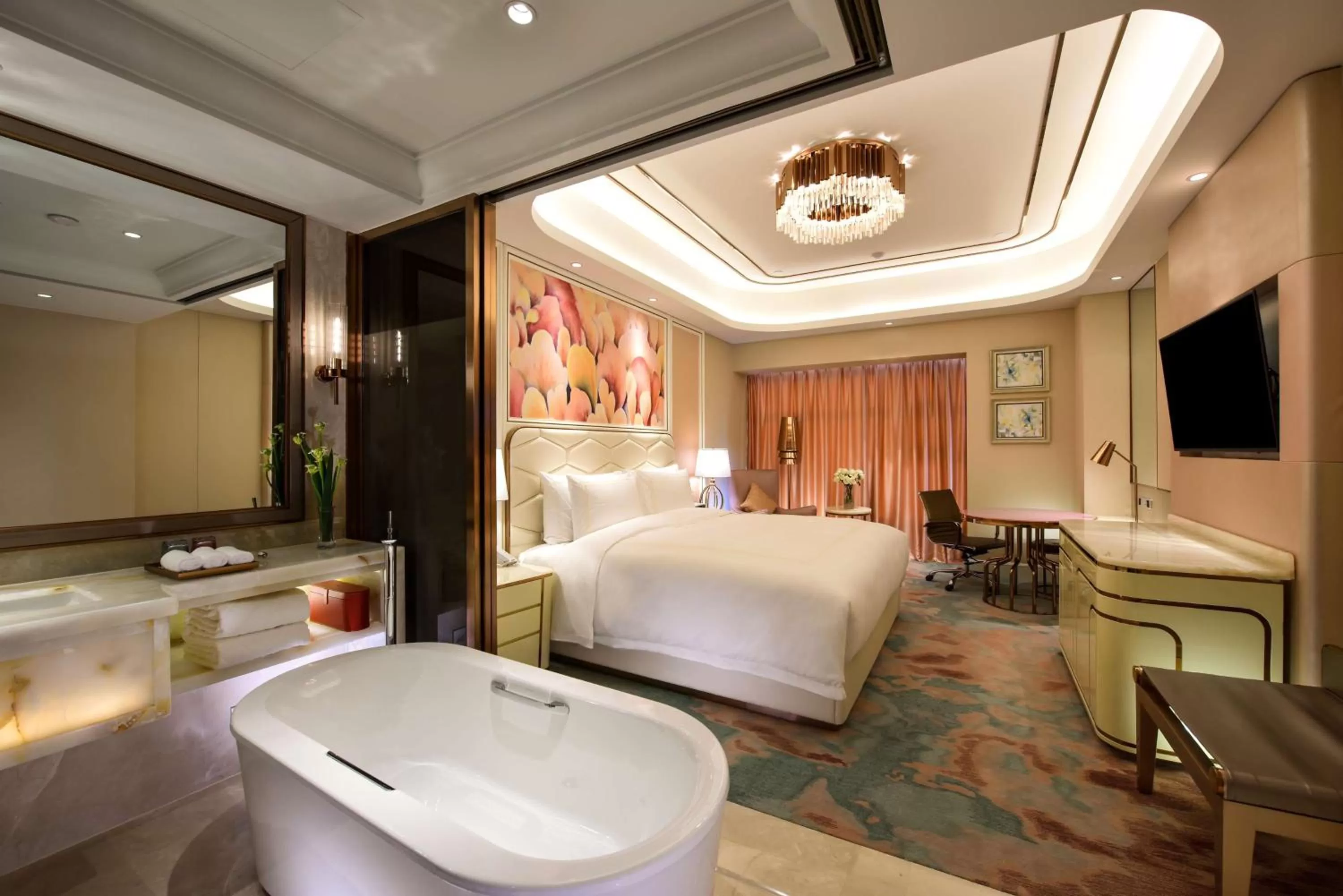 Bathroom, Bed in Radisson Collection Hotel, Xing Guo Shanghai