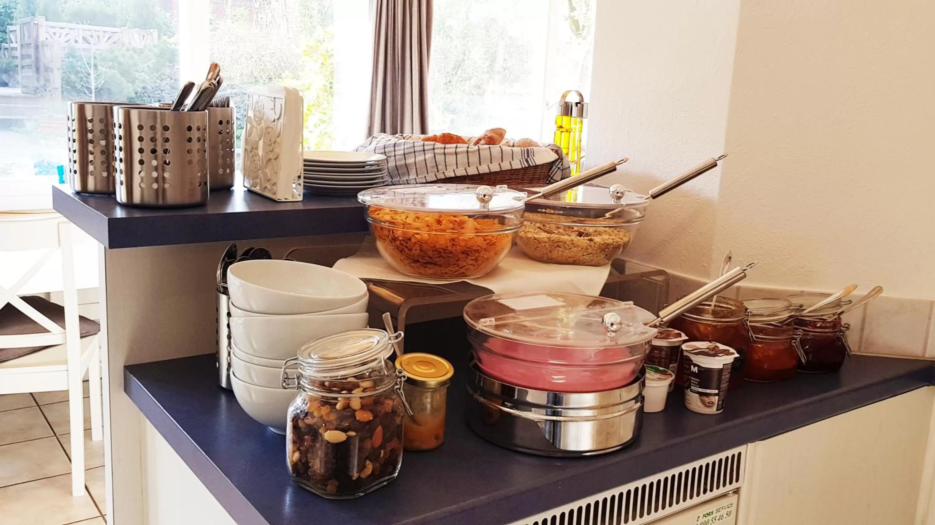 Buffet breakfast in Adventure Guesthouse Interlaken