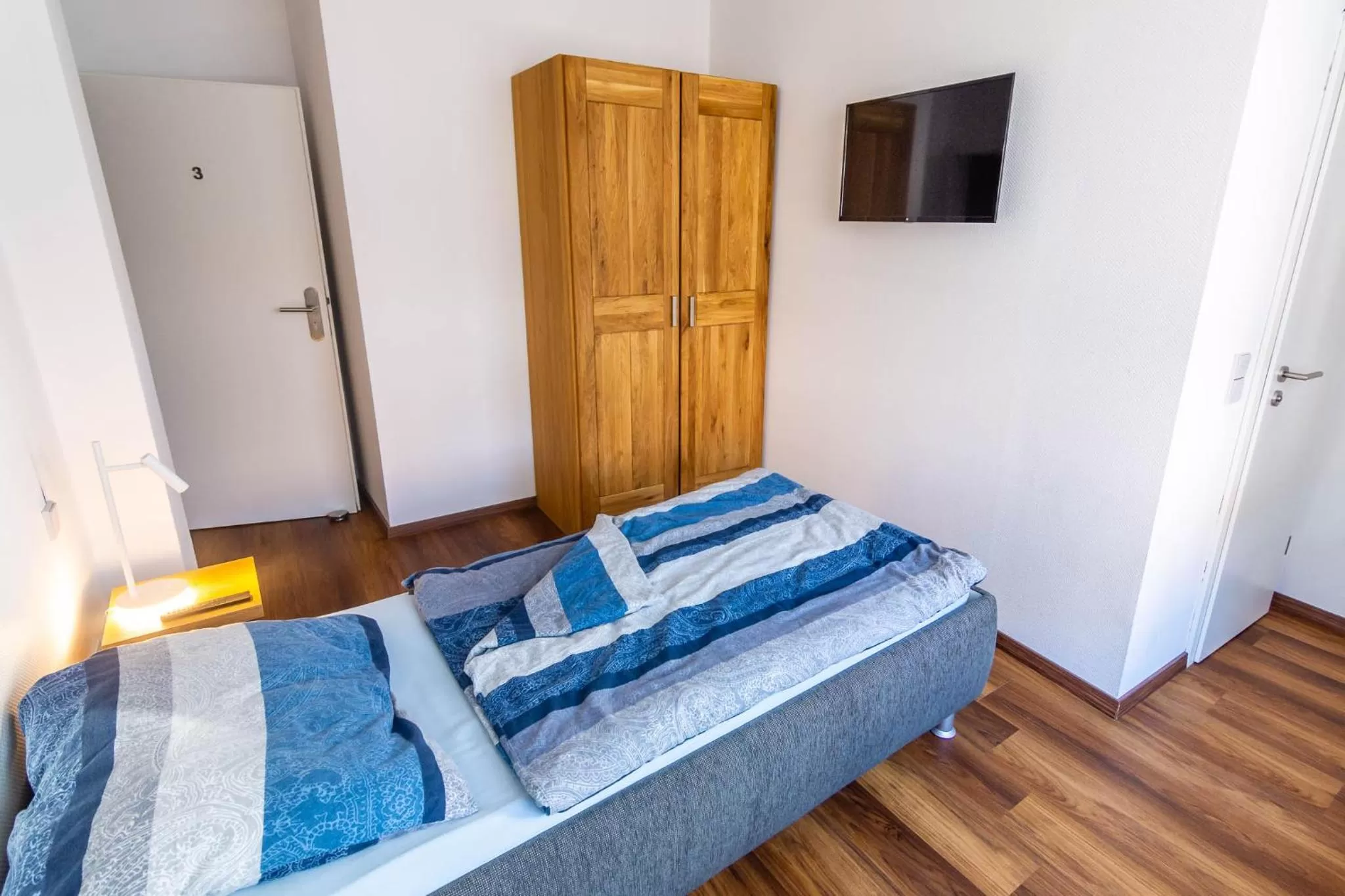 Bedroom, Bed in Gästehaus Jagsttal