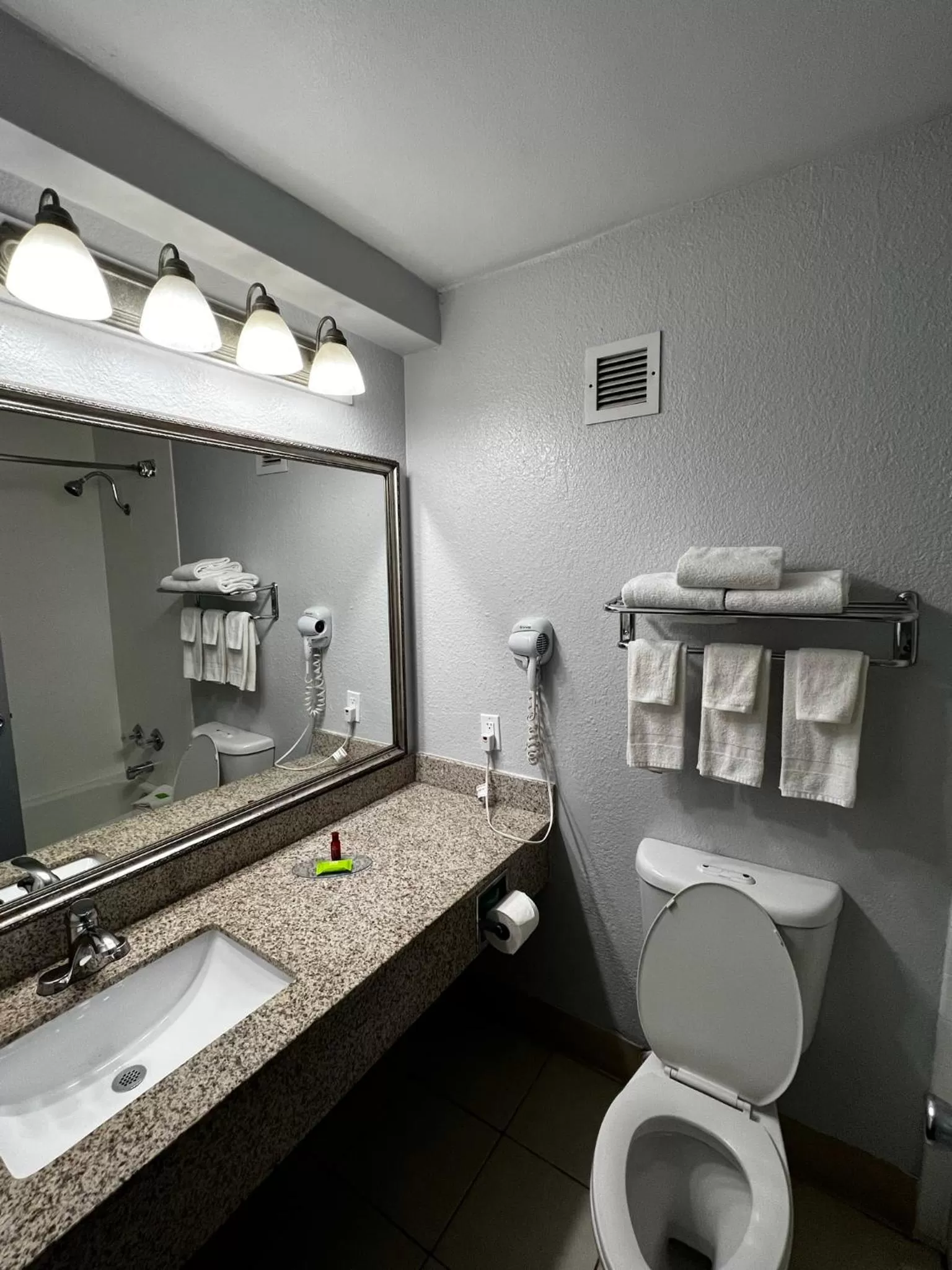 Bathroom in Super 8 by Wyndham Fort Worth Entertainment District