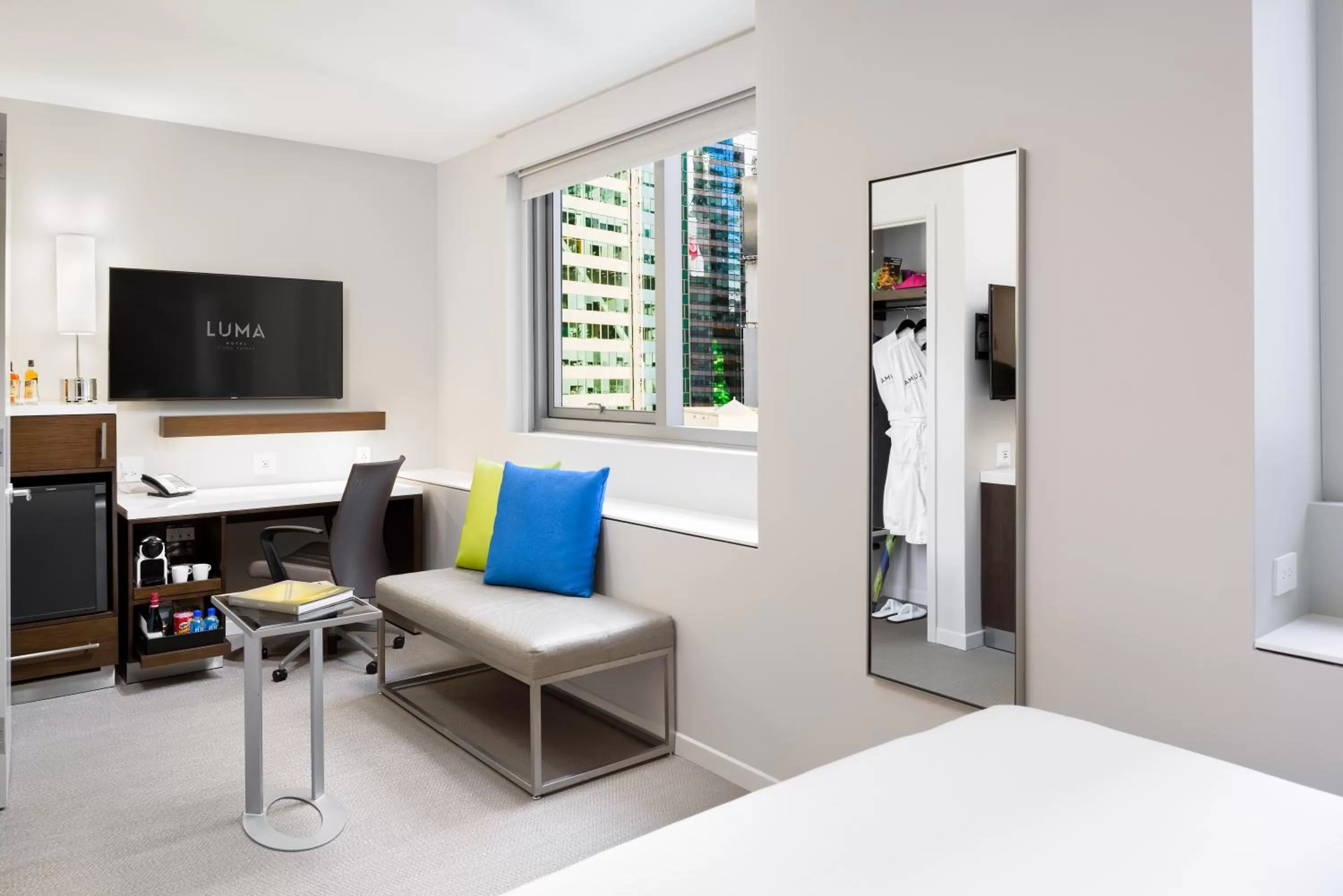 Skyline View Two Queen Beds - ADA Hearing/Visual/Bathtub in LUMA Hotel - Times Square