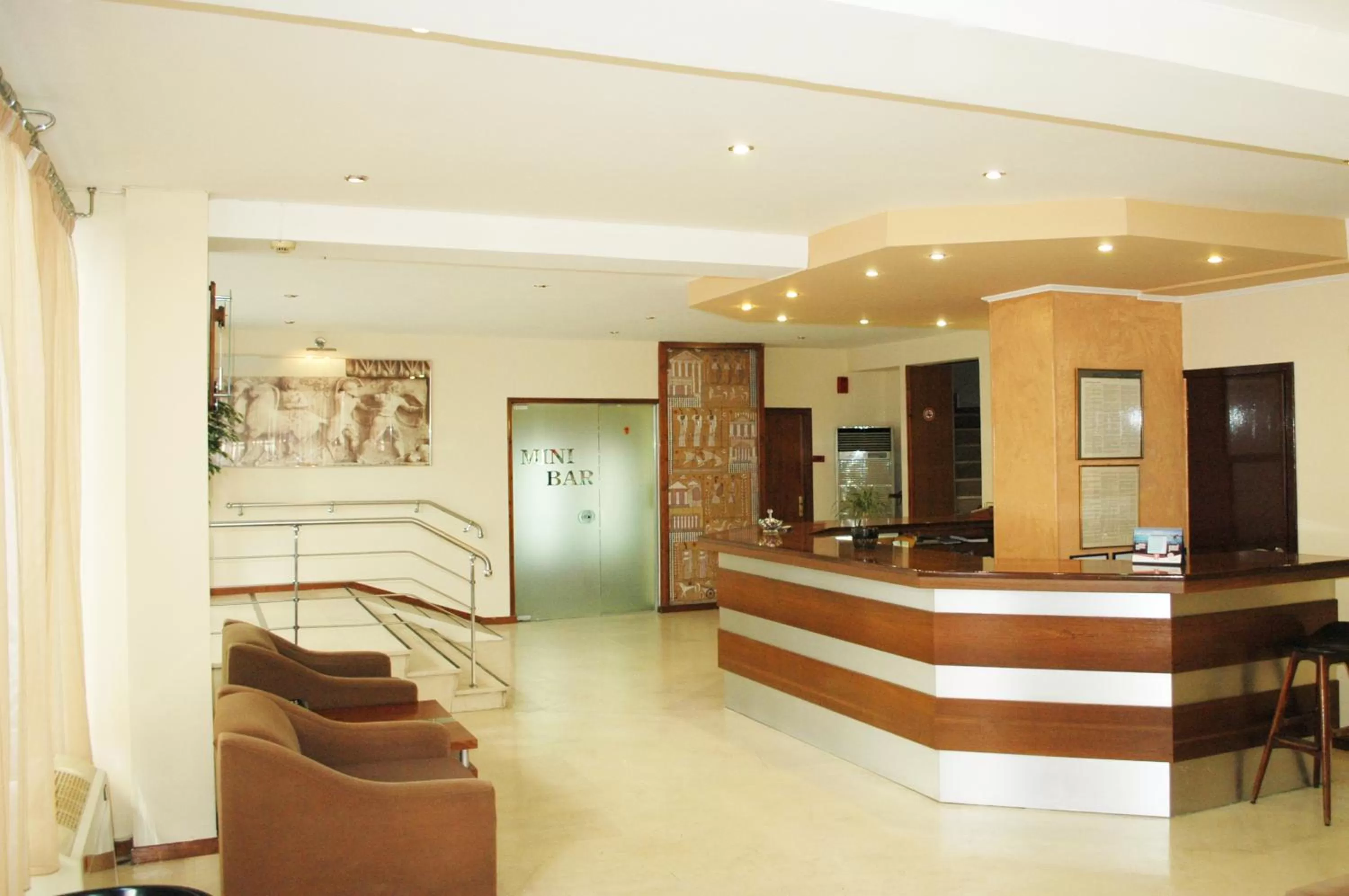 Lobby or reception in Omiros Hotel