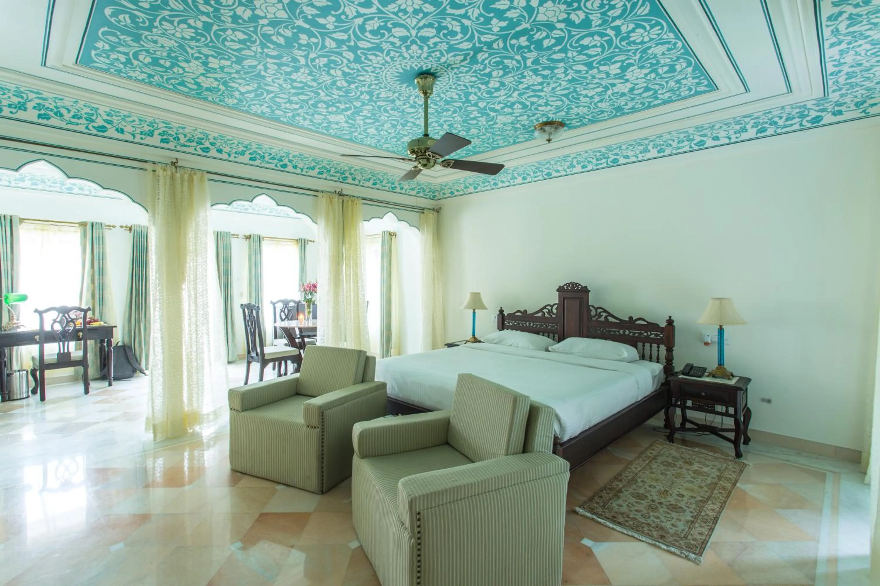 Decorative detail, Bed in Royal Heritage Haveli - By Leisure Hotels