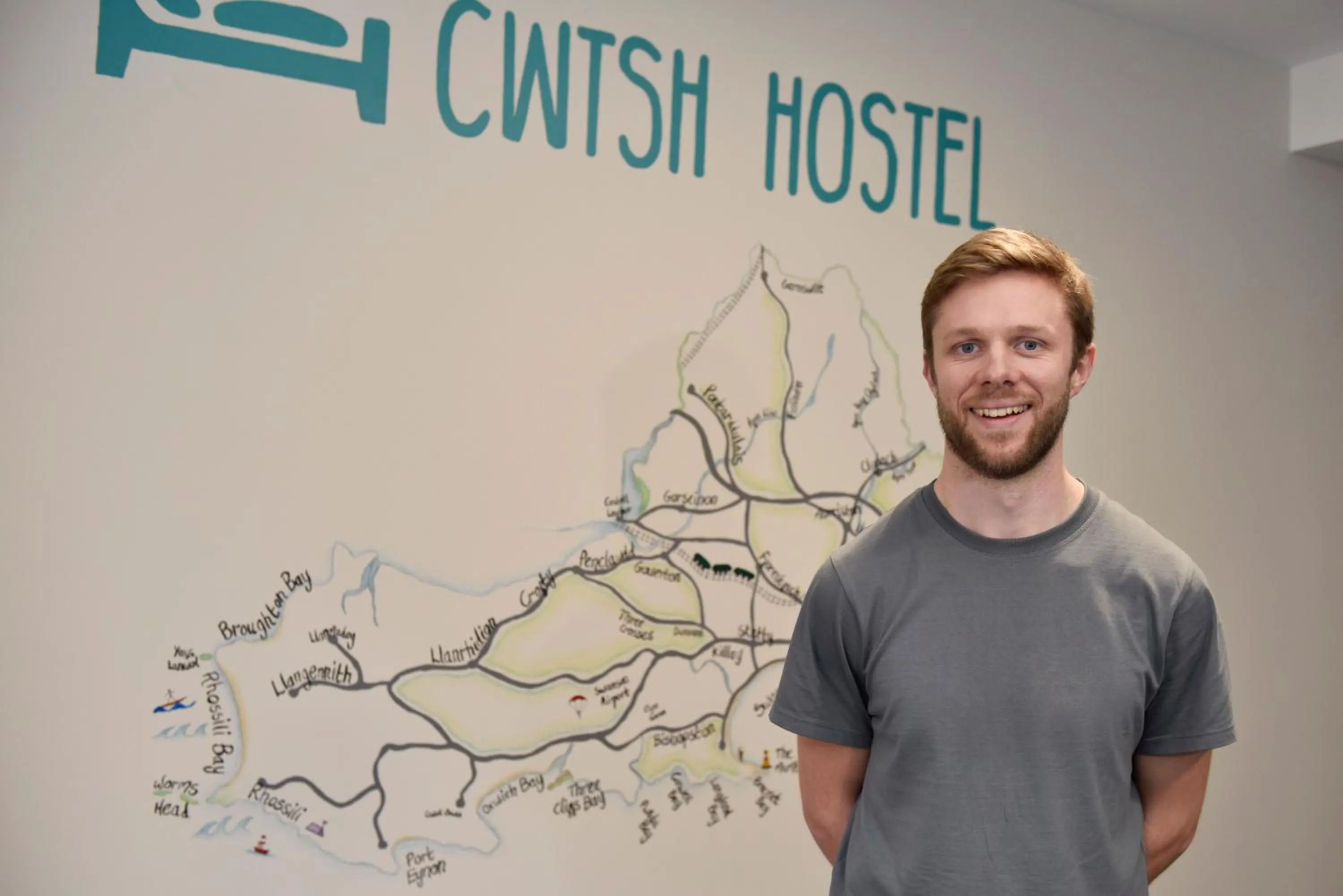 Staff in Cwtsh Hostel