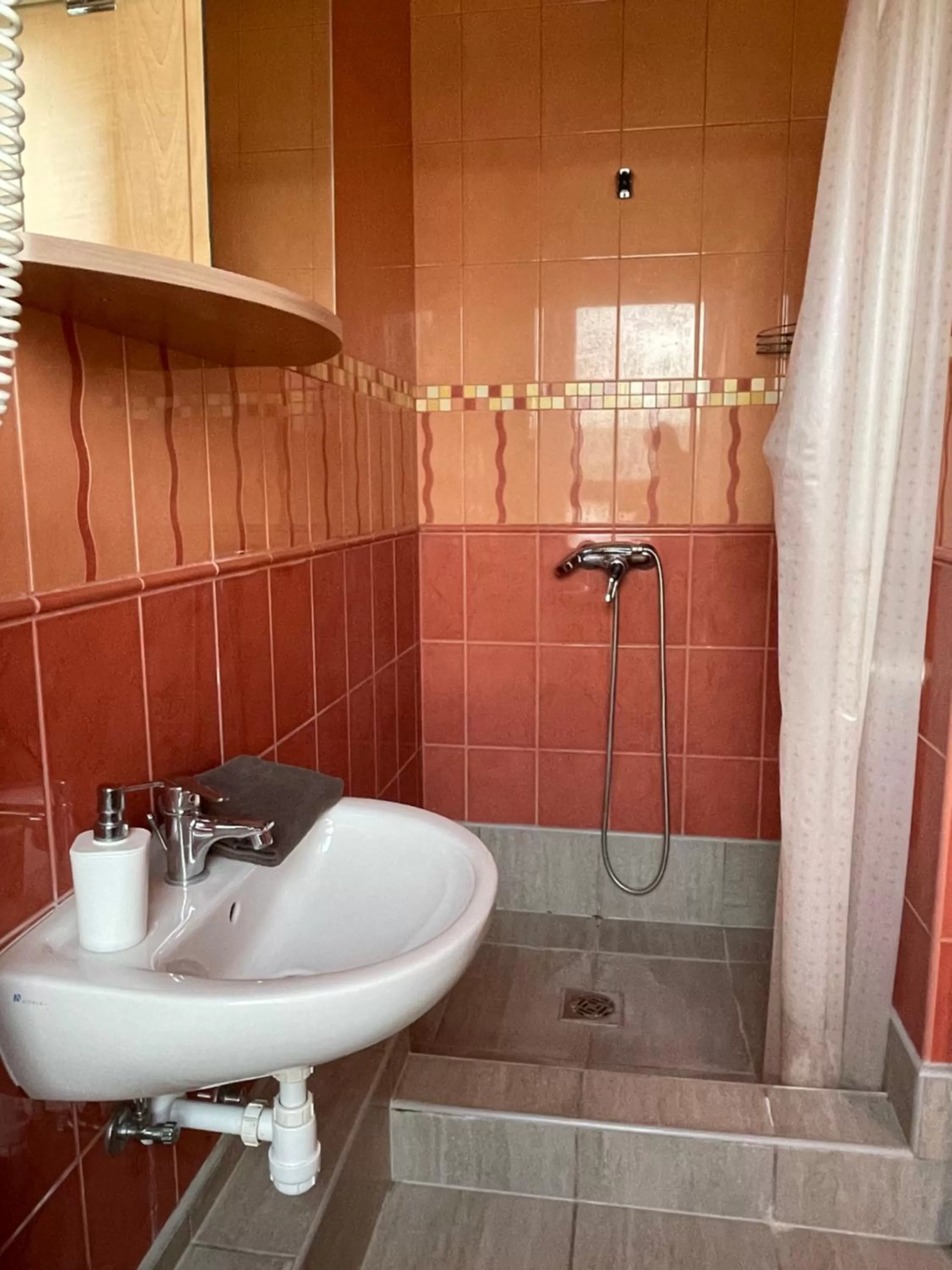 Shower, Bathroom in Airport Szálló