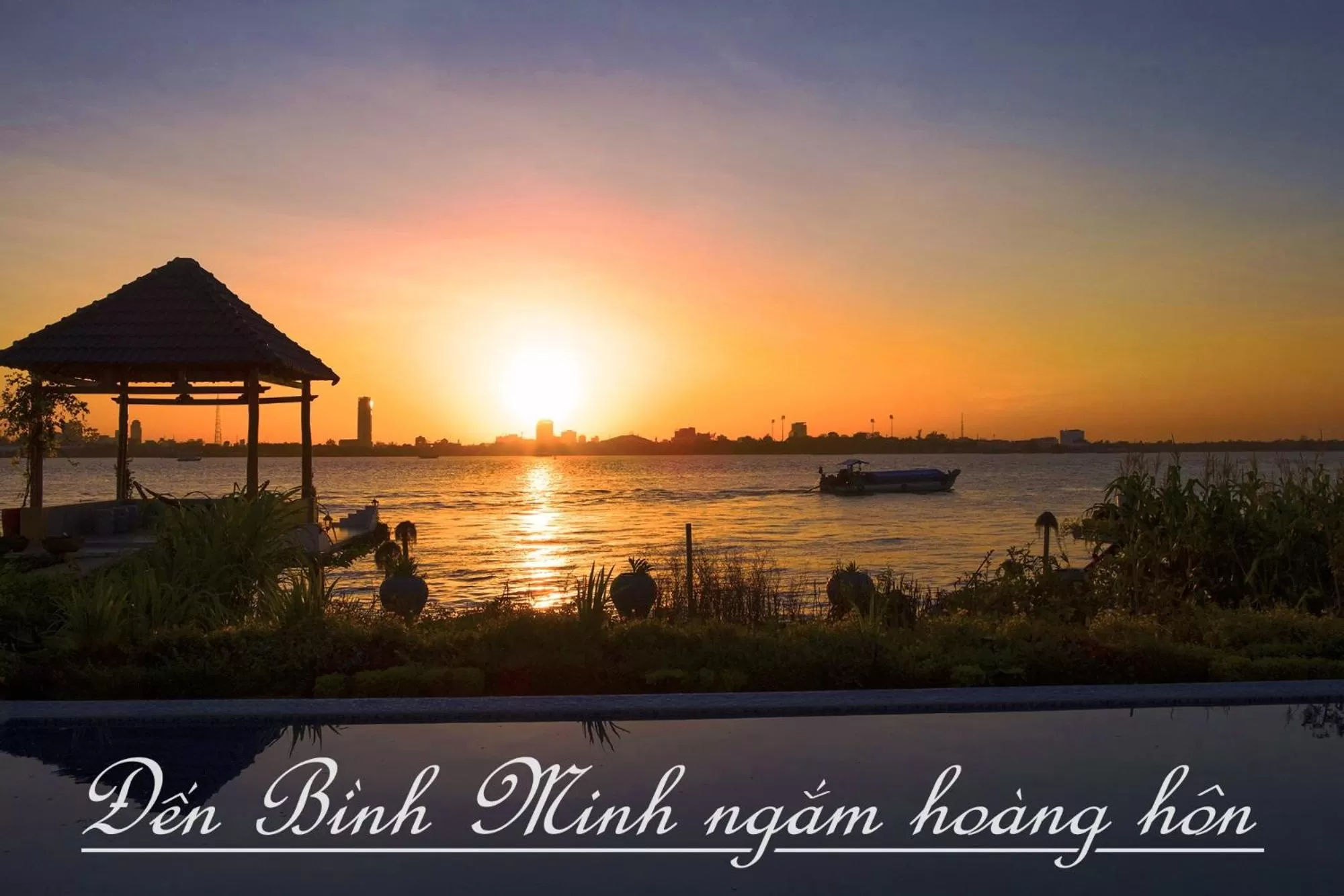 Sunset in Binh Minh Eco Lodge