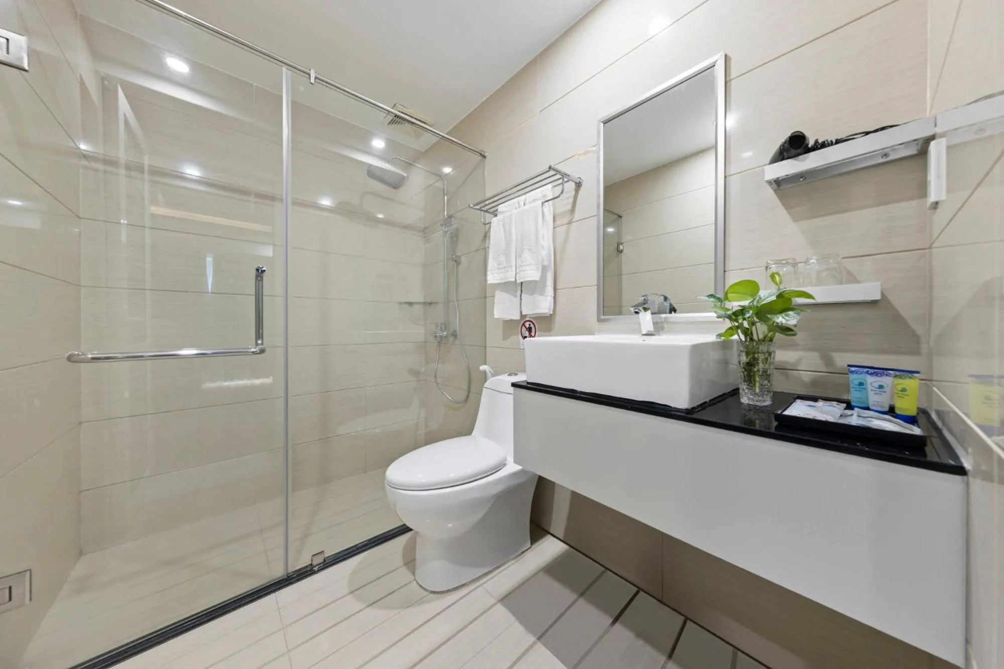 Toilet in Blue Pearl Hotel