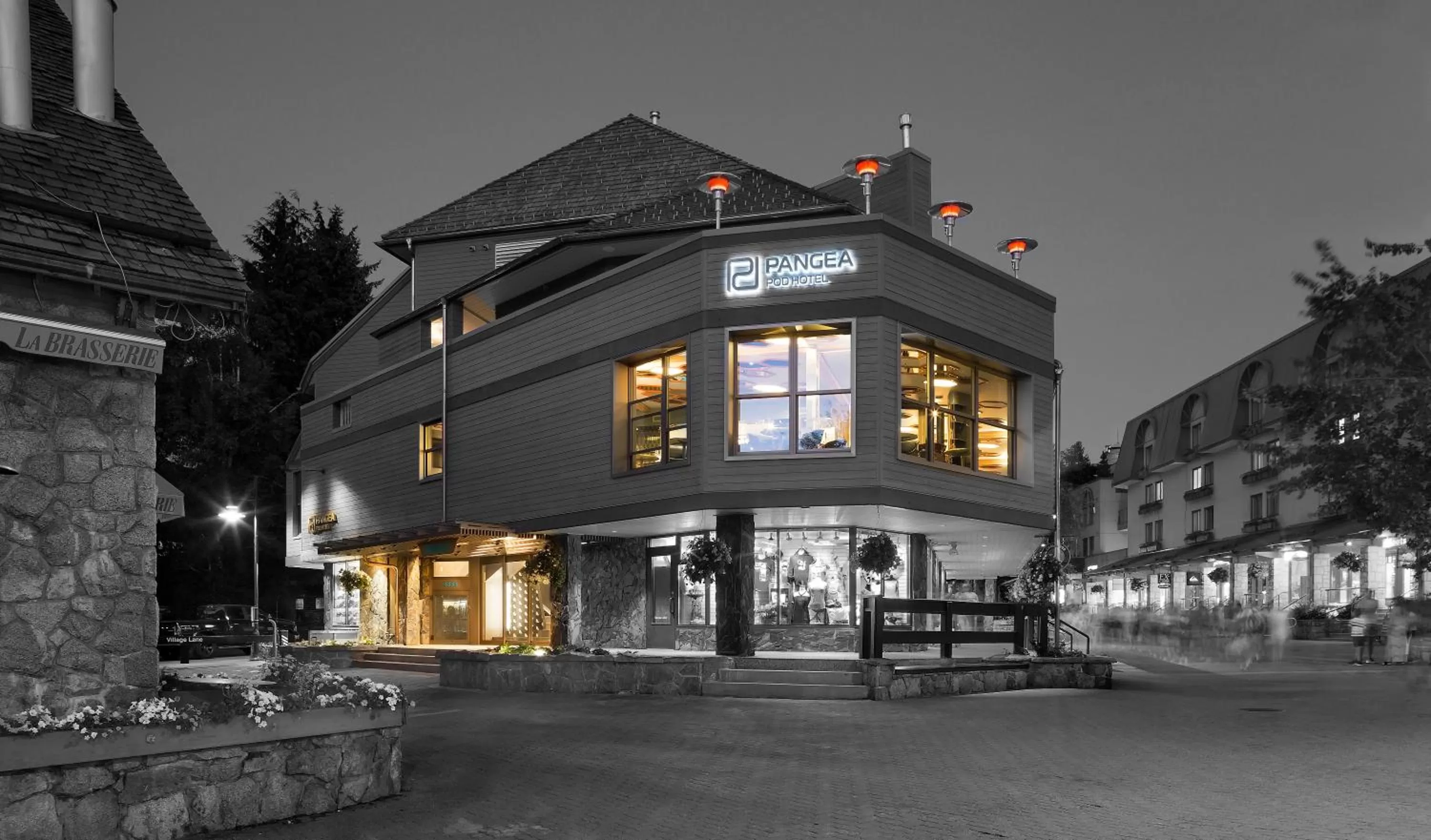 Property building in Pangea Pod Hotel