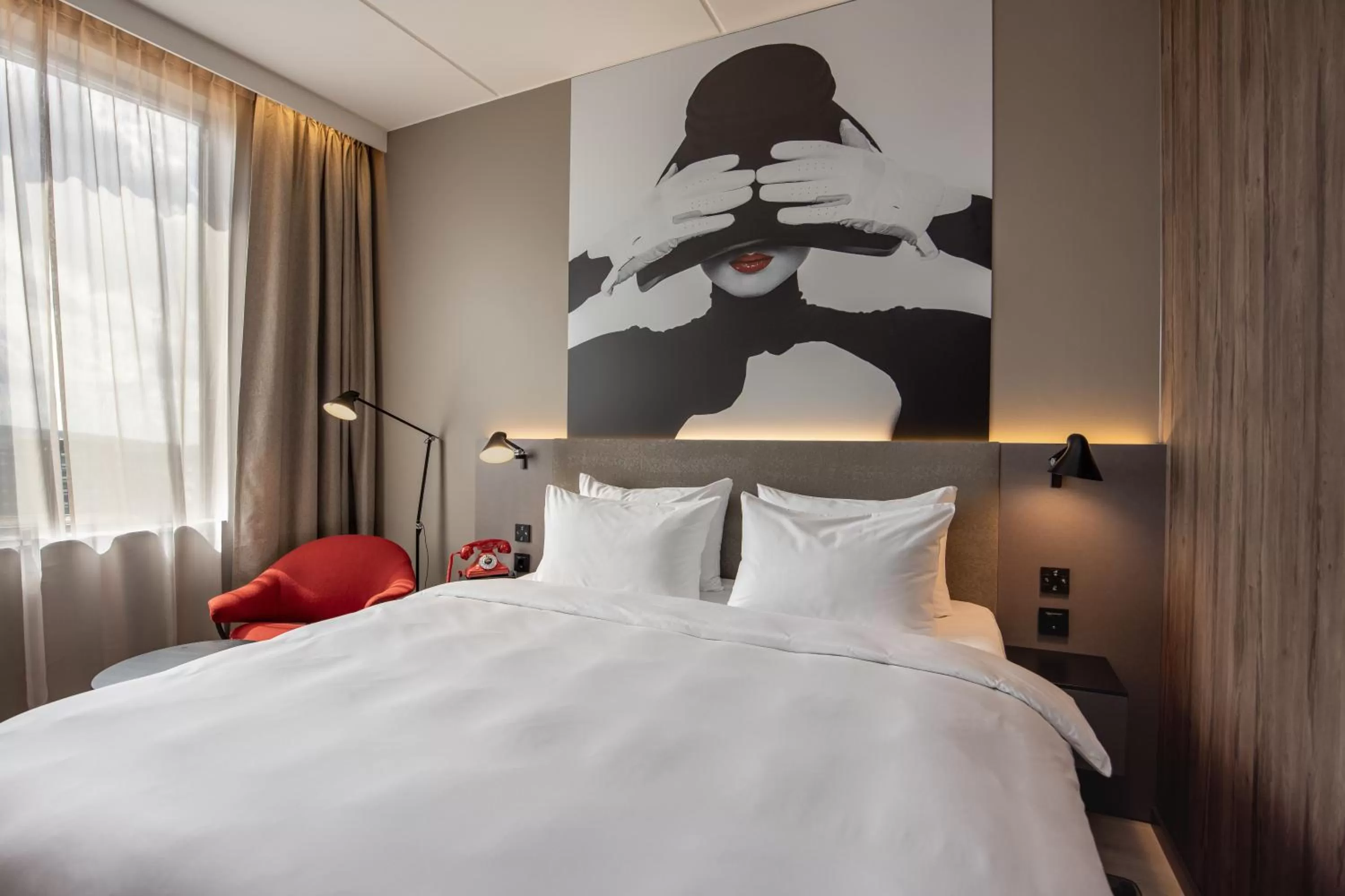 Bedroom, Bed in Radisson RED Oslo Økern