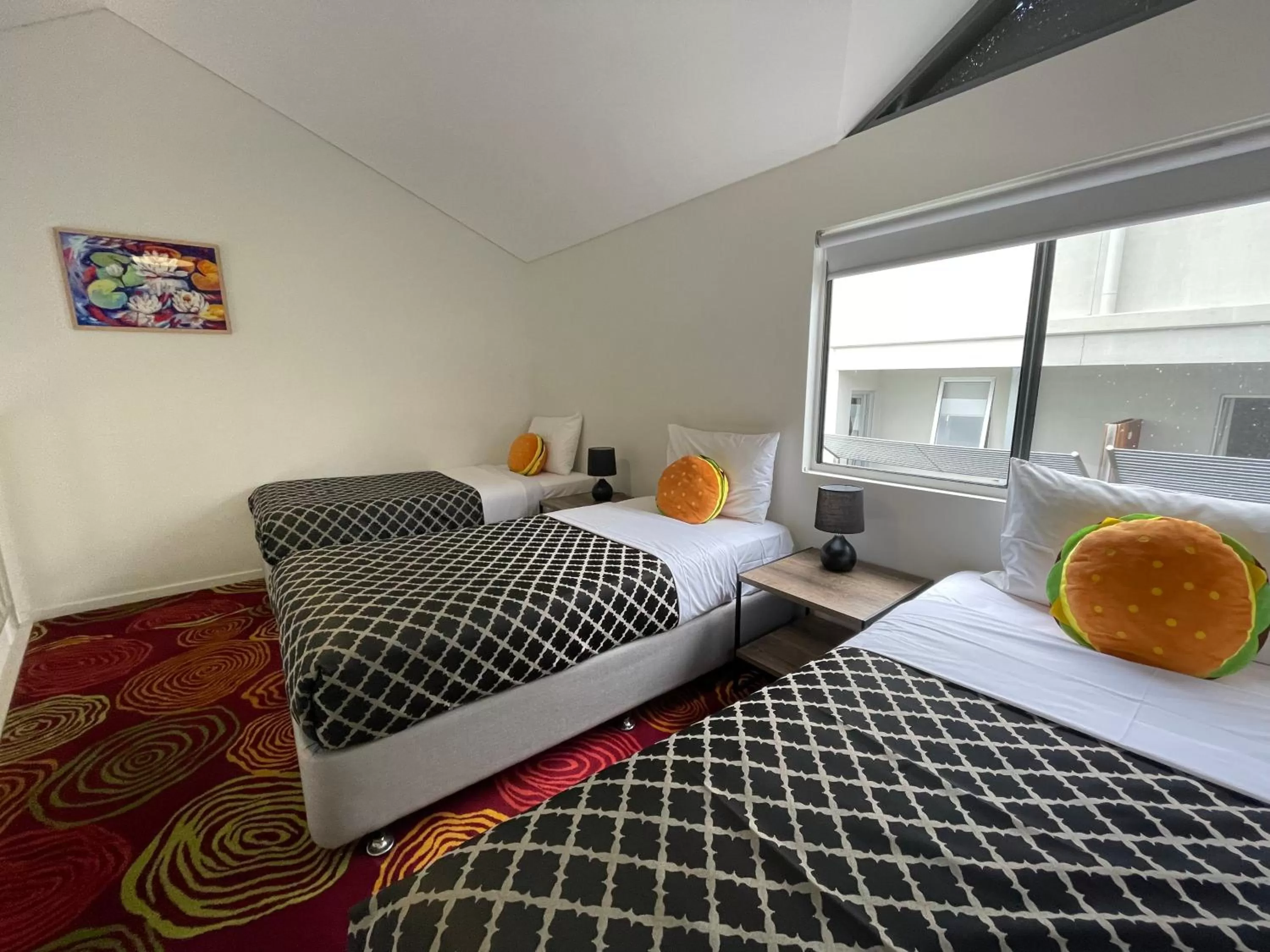 Bed in Coastal Motel