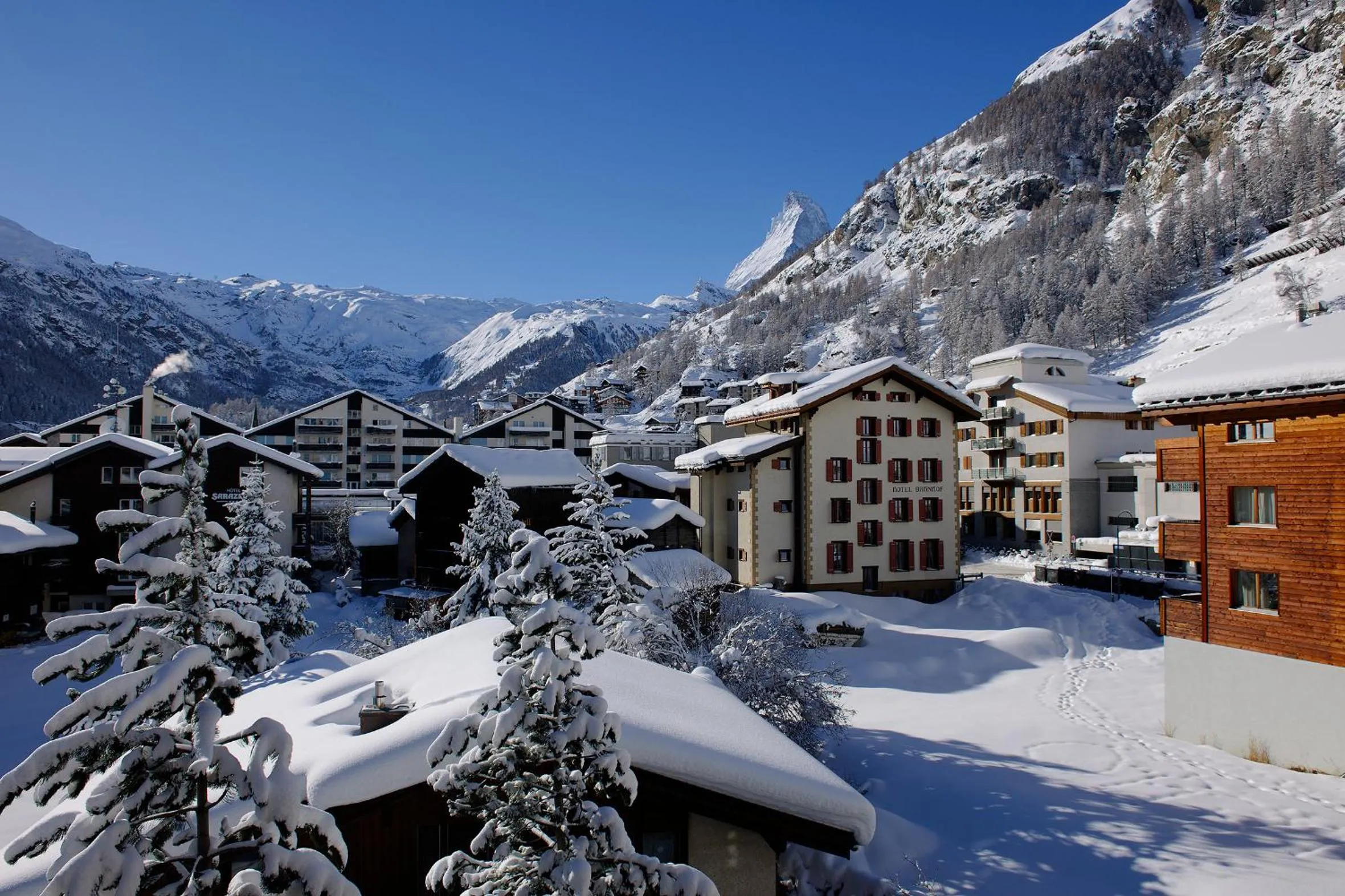 Facade/entrance in Hotel Ambassador Zermatt