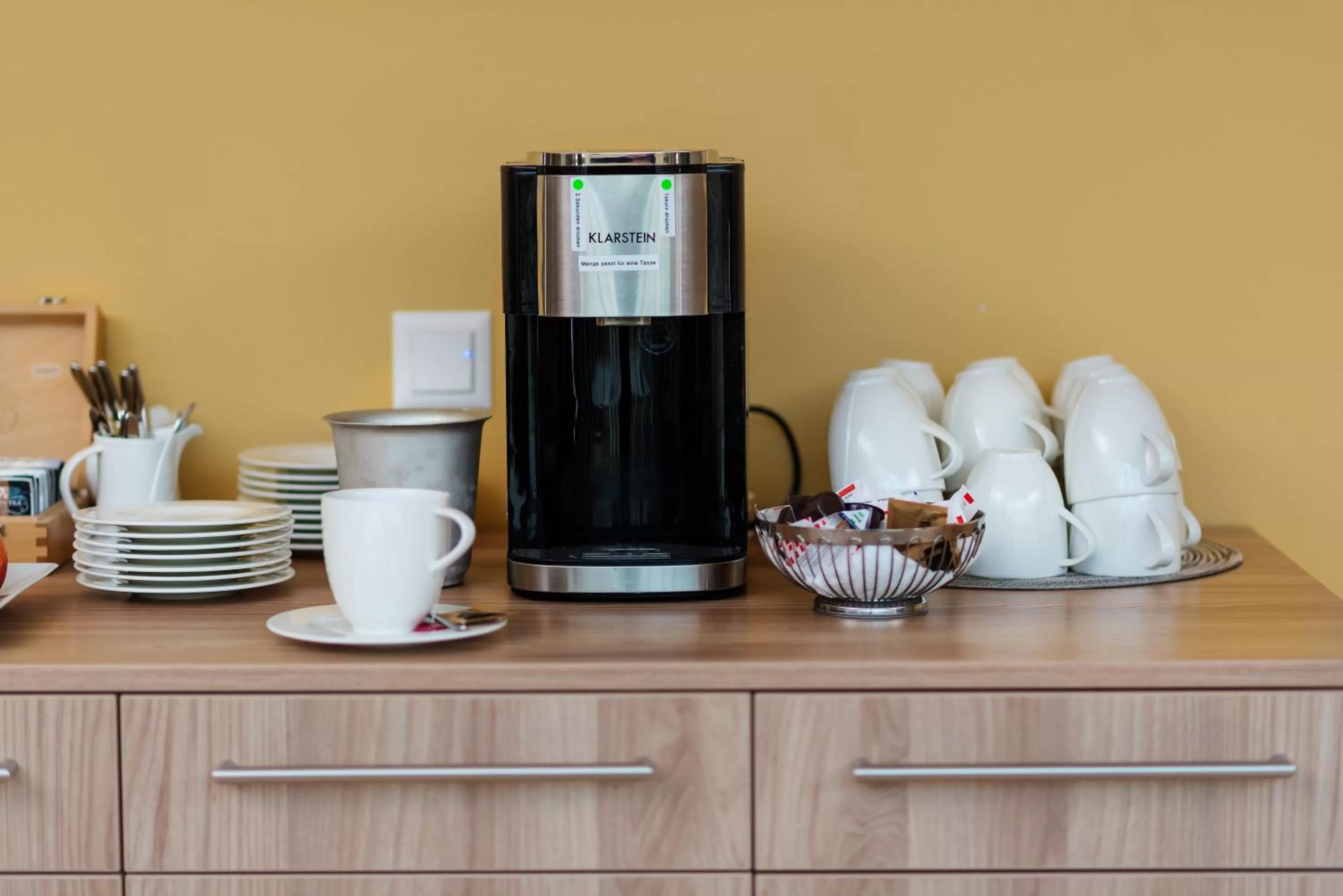 Coffee/tea facilities in Hotel Restaurant Sokrates