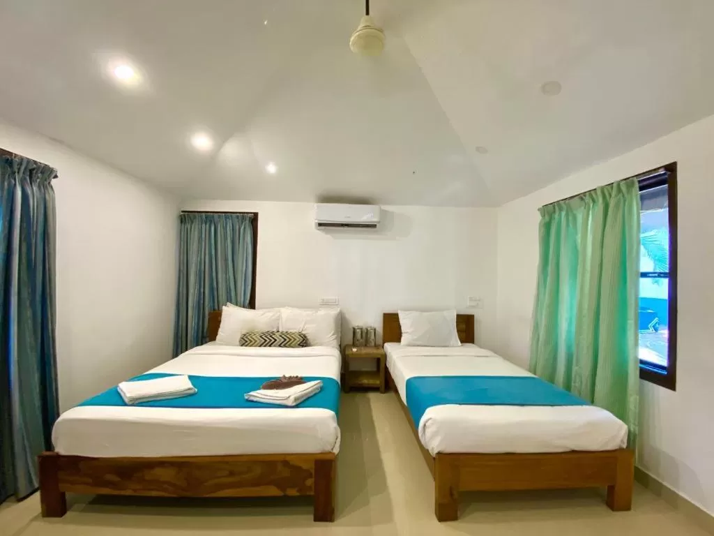 Bedroom, Bed in Red Earth - Gokarna