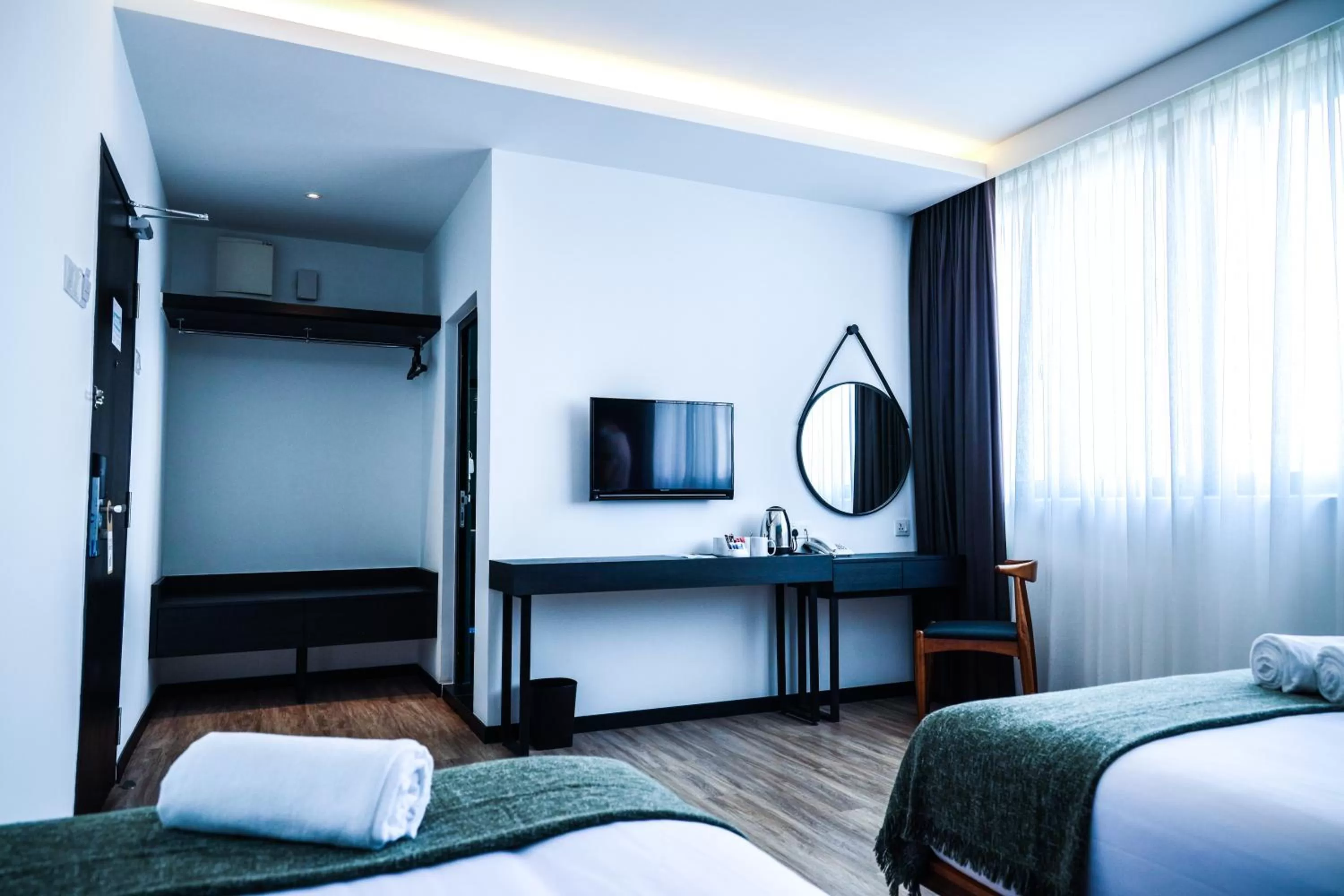 Bed in The Journey hotel