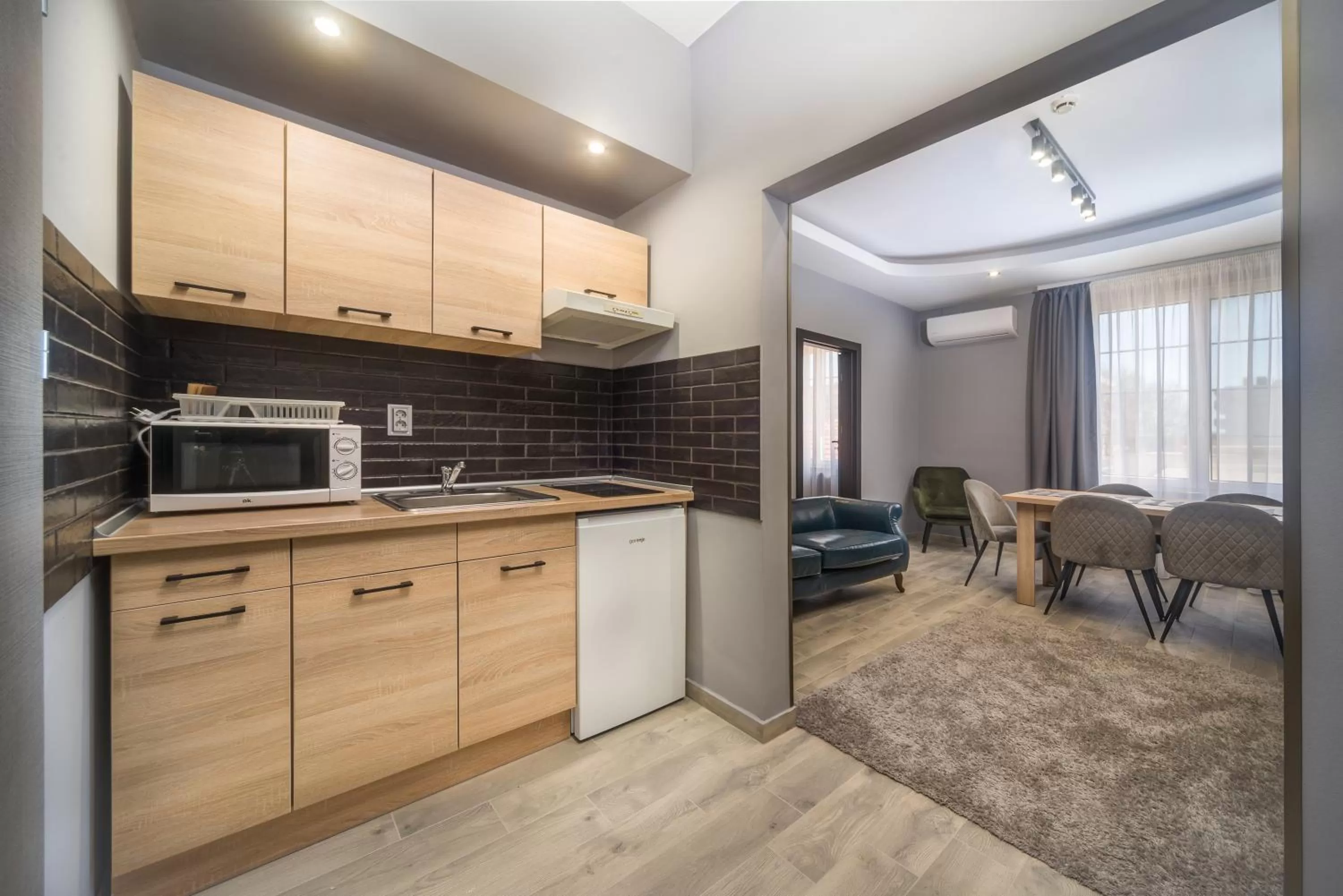 Kitchen or kitchenette in Park Hotel Ambrózia