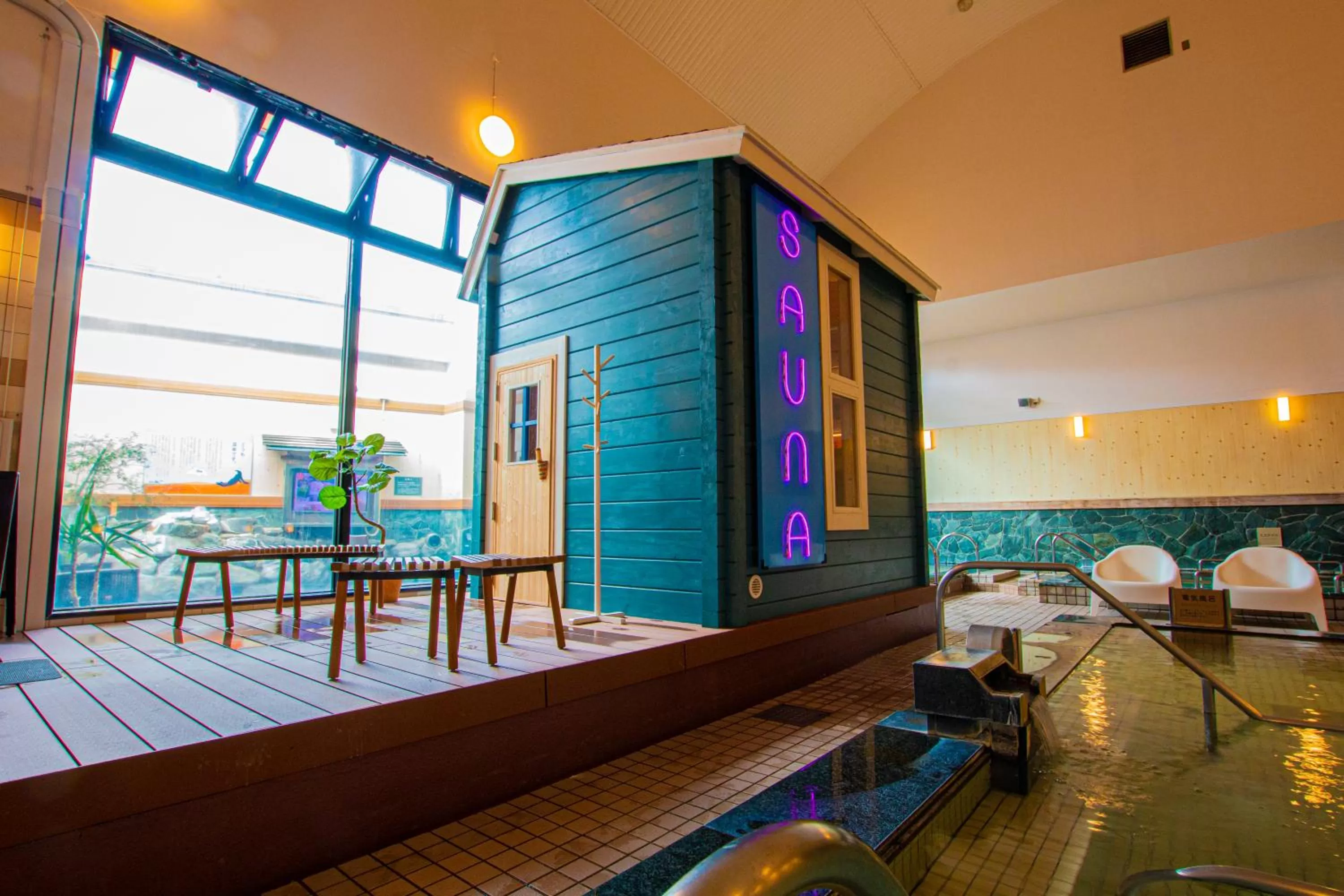 Sauna in Ofuro Cafe Utatane