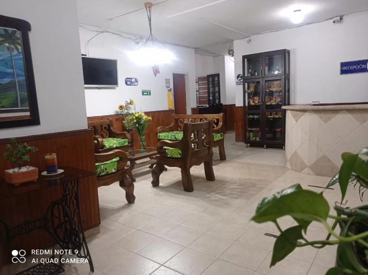 Lobby or reception in Hotel Plaza Calarcá