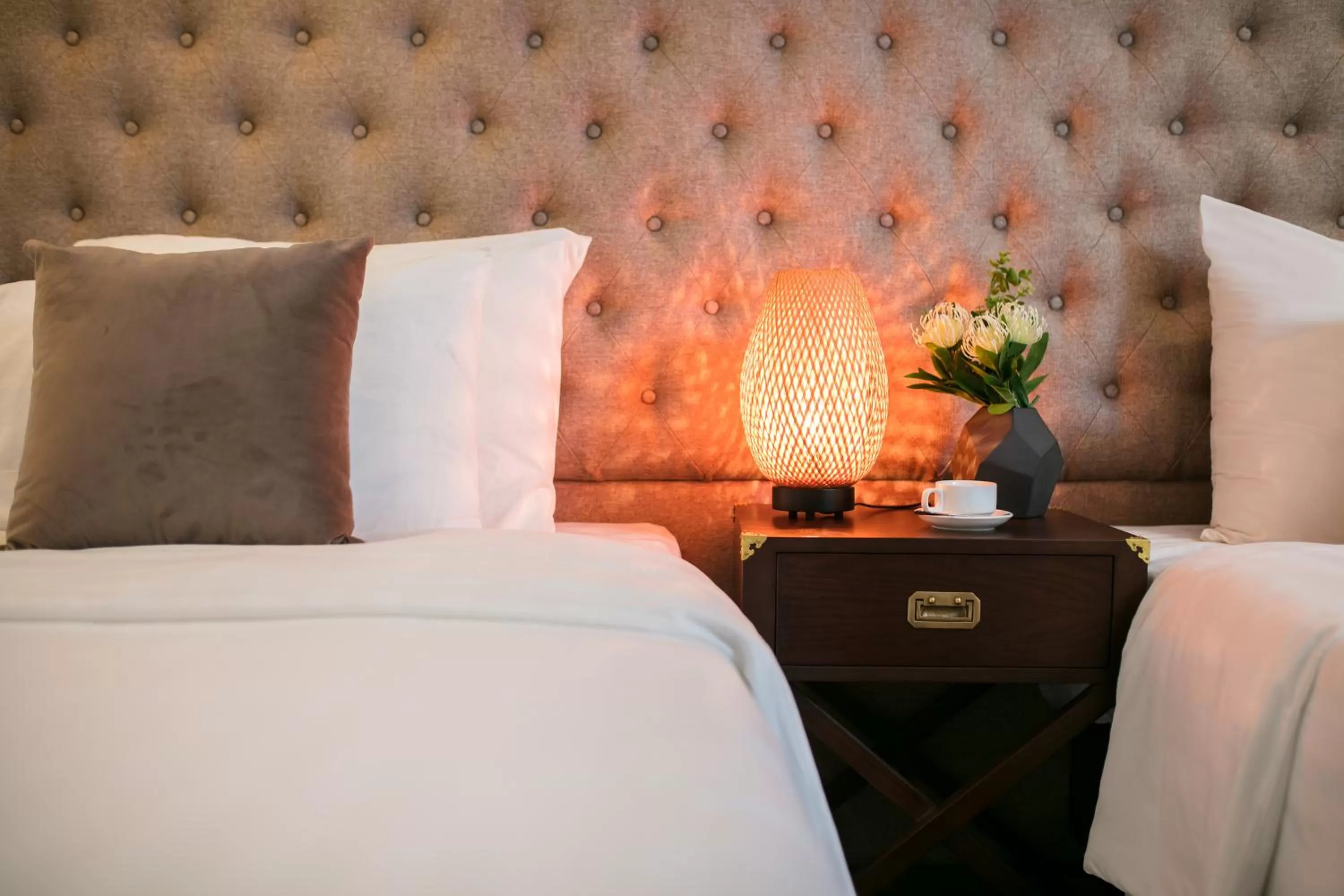 Decorative detail, Bed in Golden Rooster Hotel