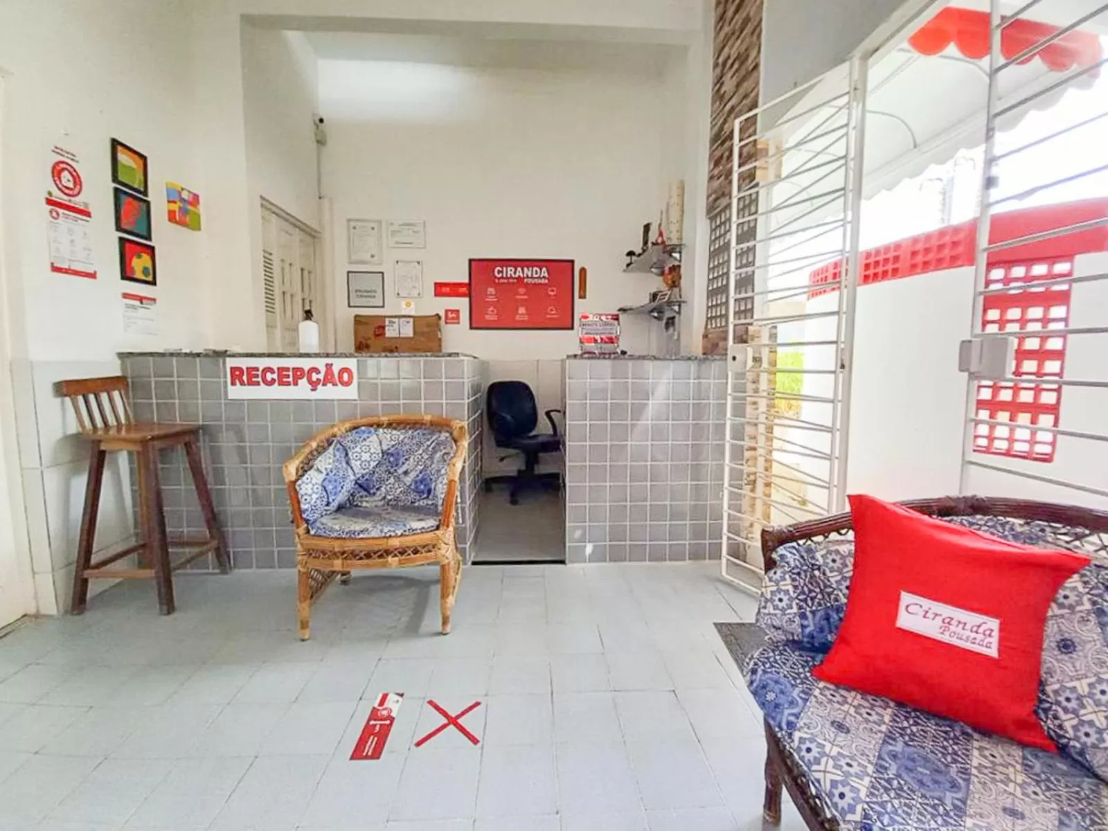 Lobby or reception in Pousada Ciranda