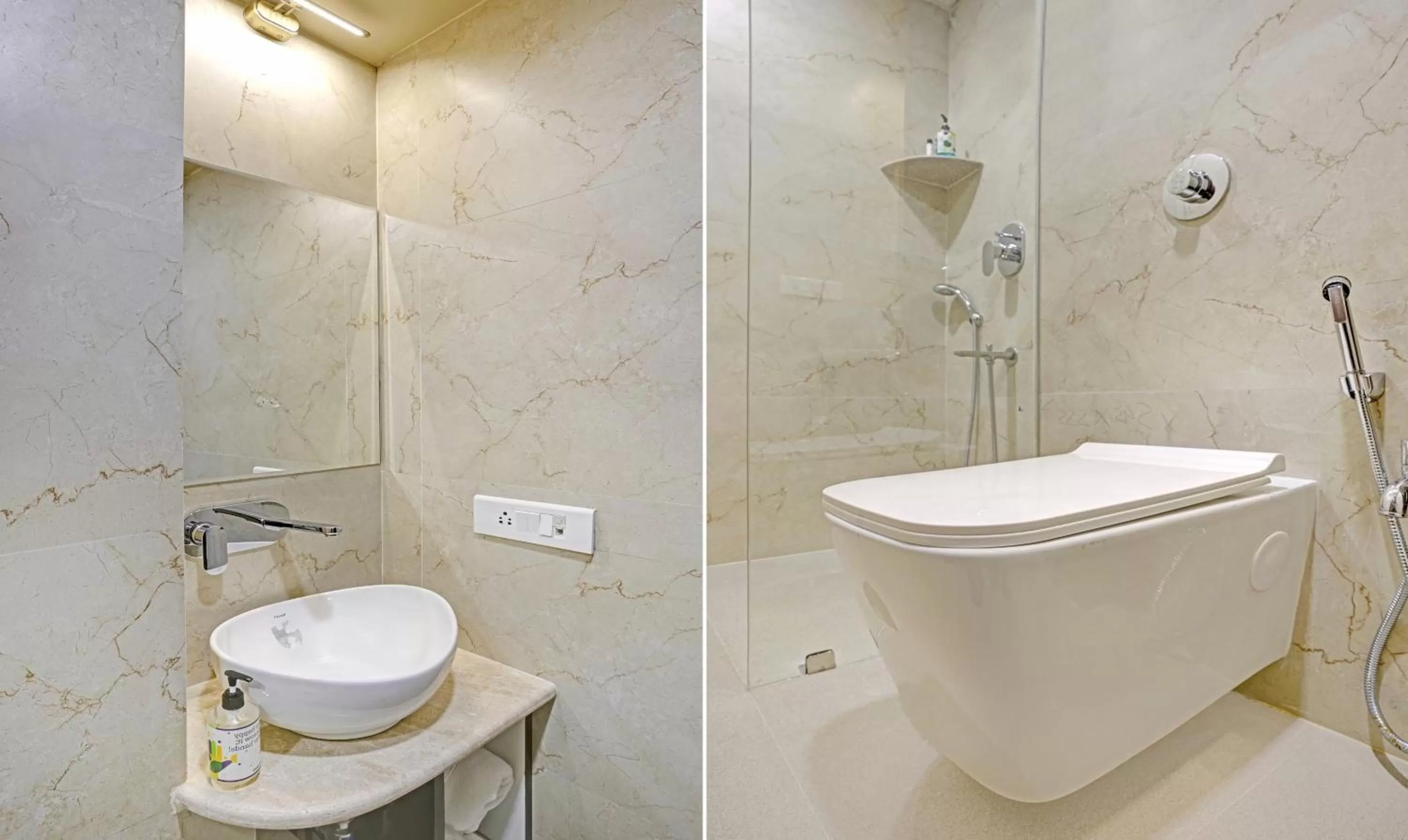 Bathroom in Treebo Premium Golden Bliss Trimurti Nagar Square