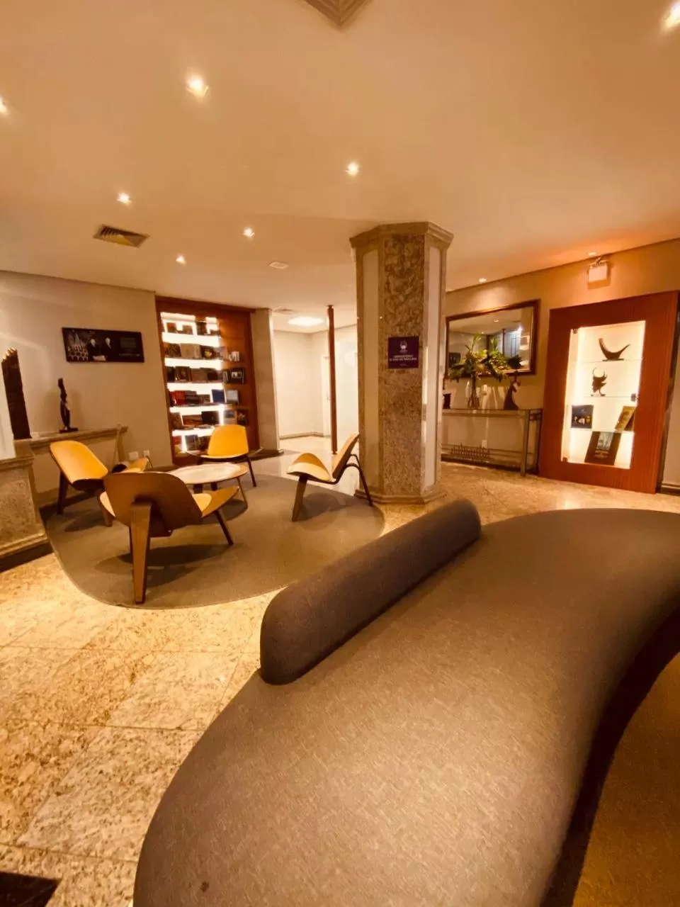 Lobby or reception in Apart-hotel, piscina, TV a cabo, academia