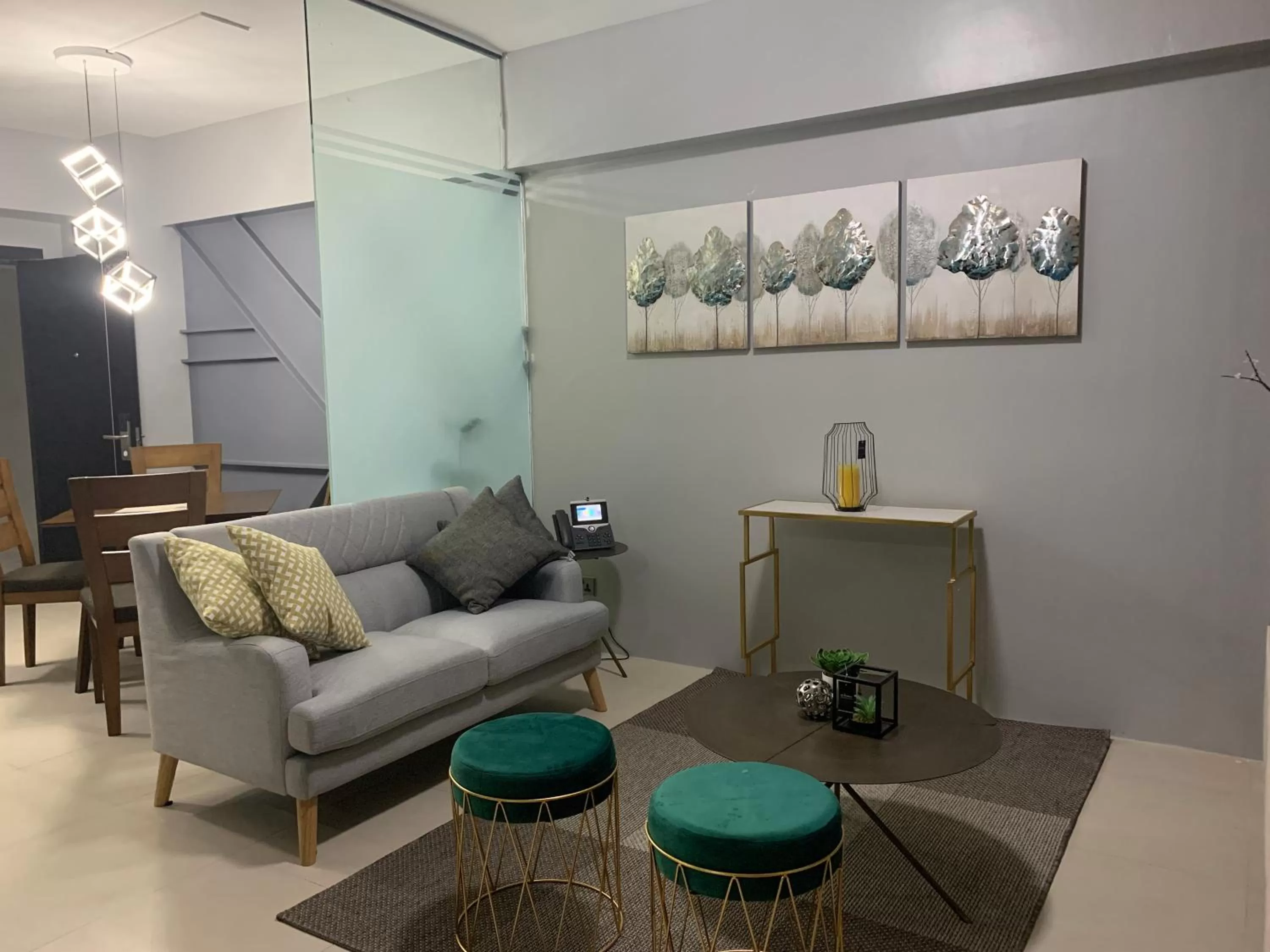 Living room in AEON SUITES Staycation