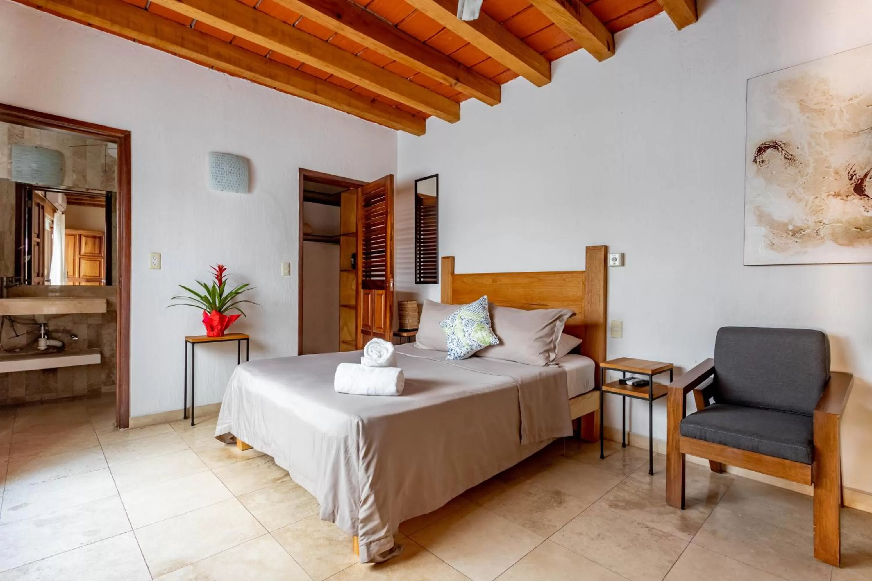 Bed in Olas Altas Suites Departamentos