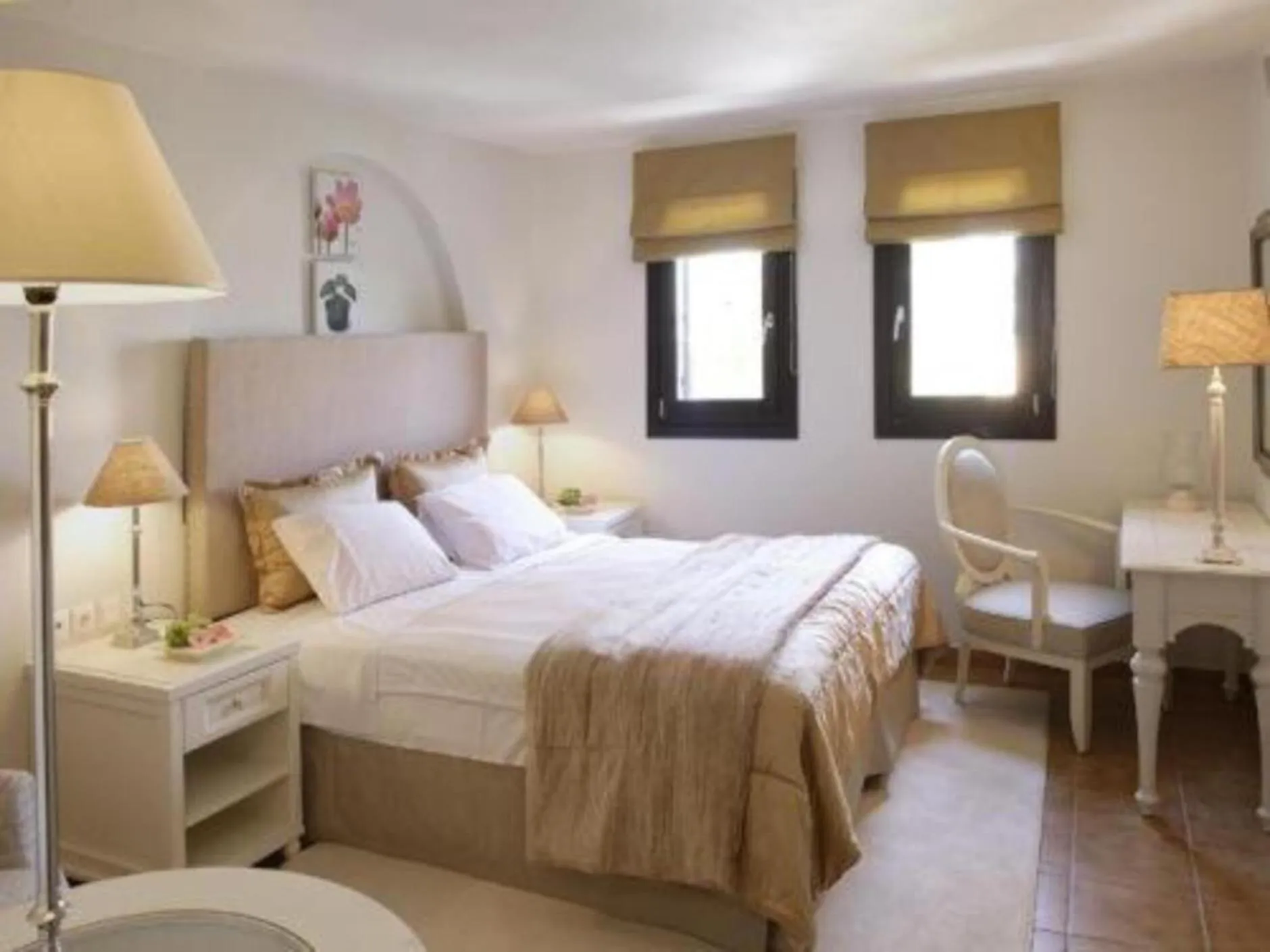 Bedroom, Bed in Aegean Suites, Santikos Collection