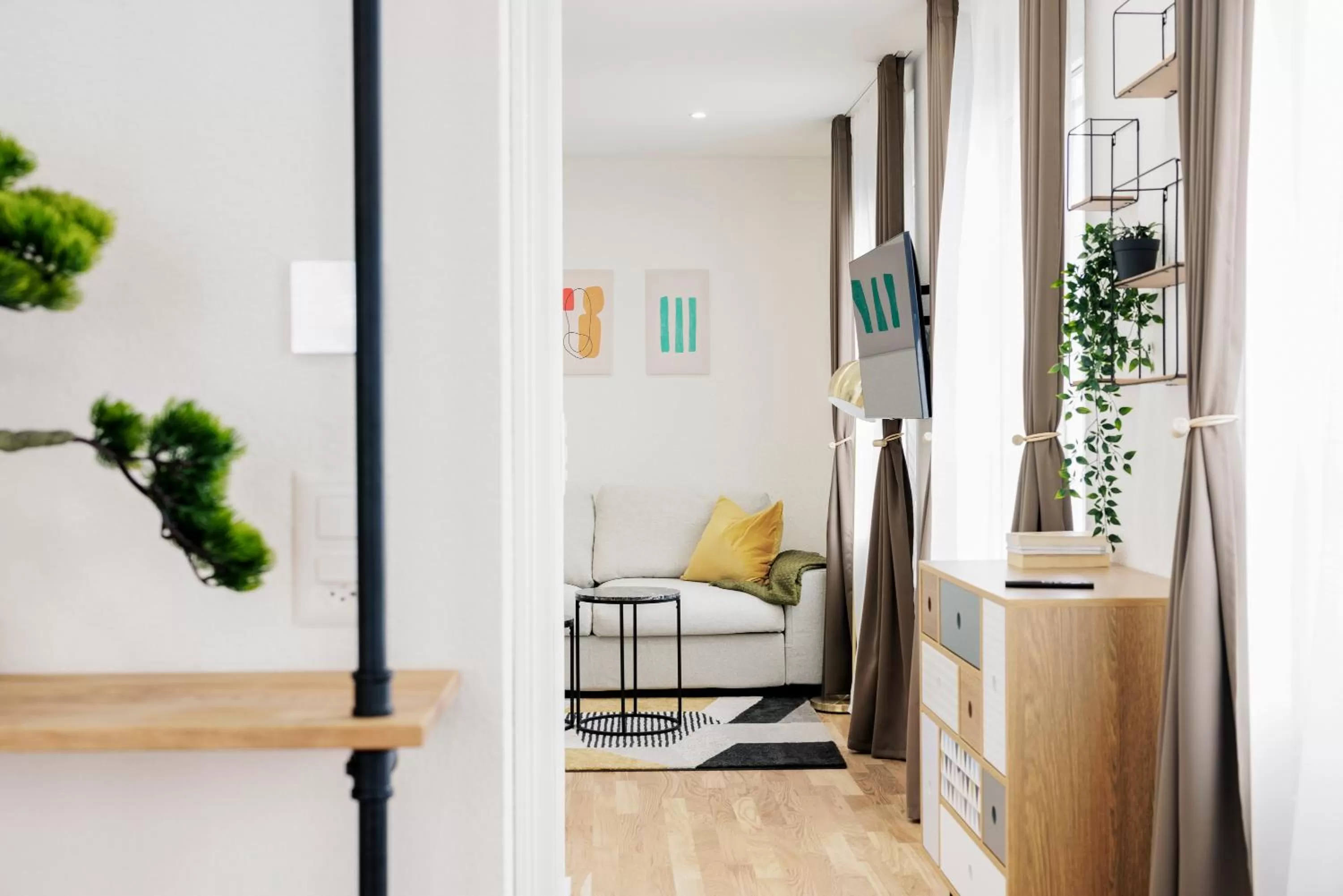 Living room in VISIMO Apartments St Georgen-Strasse St Gallen - Design City Nature