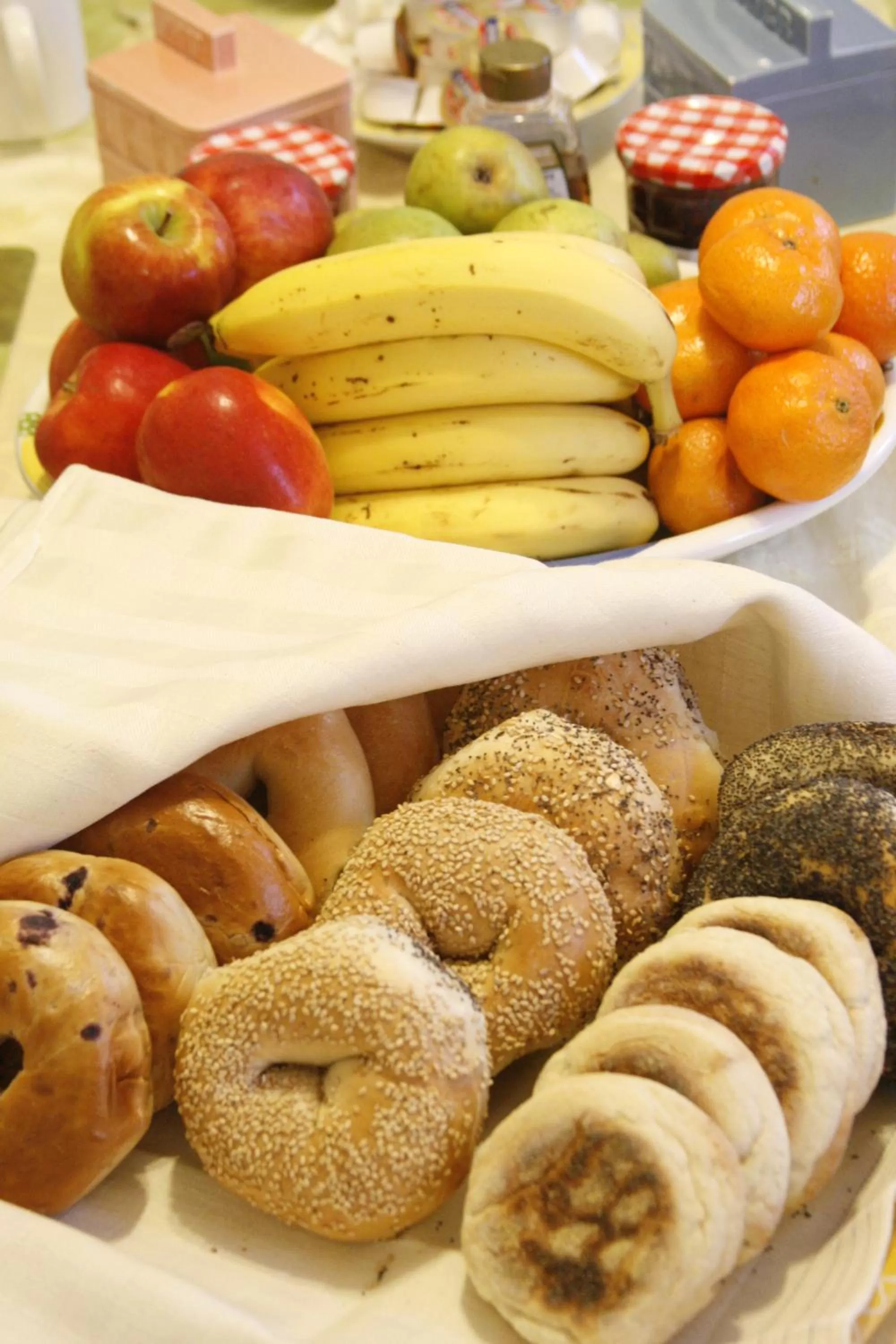 Continental breakfast in The Coolidge Corner Guest House: A Brookline Bed and Breakfast