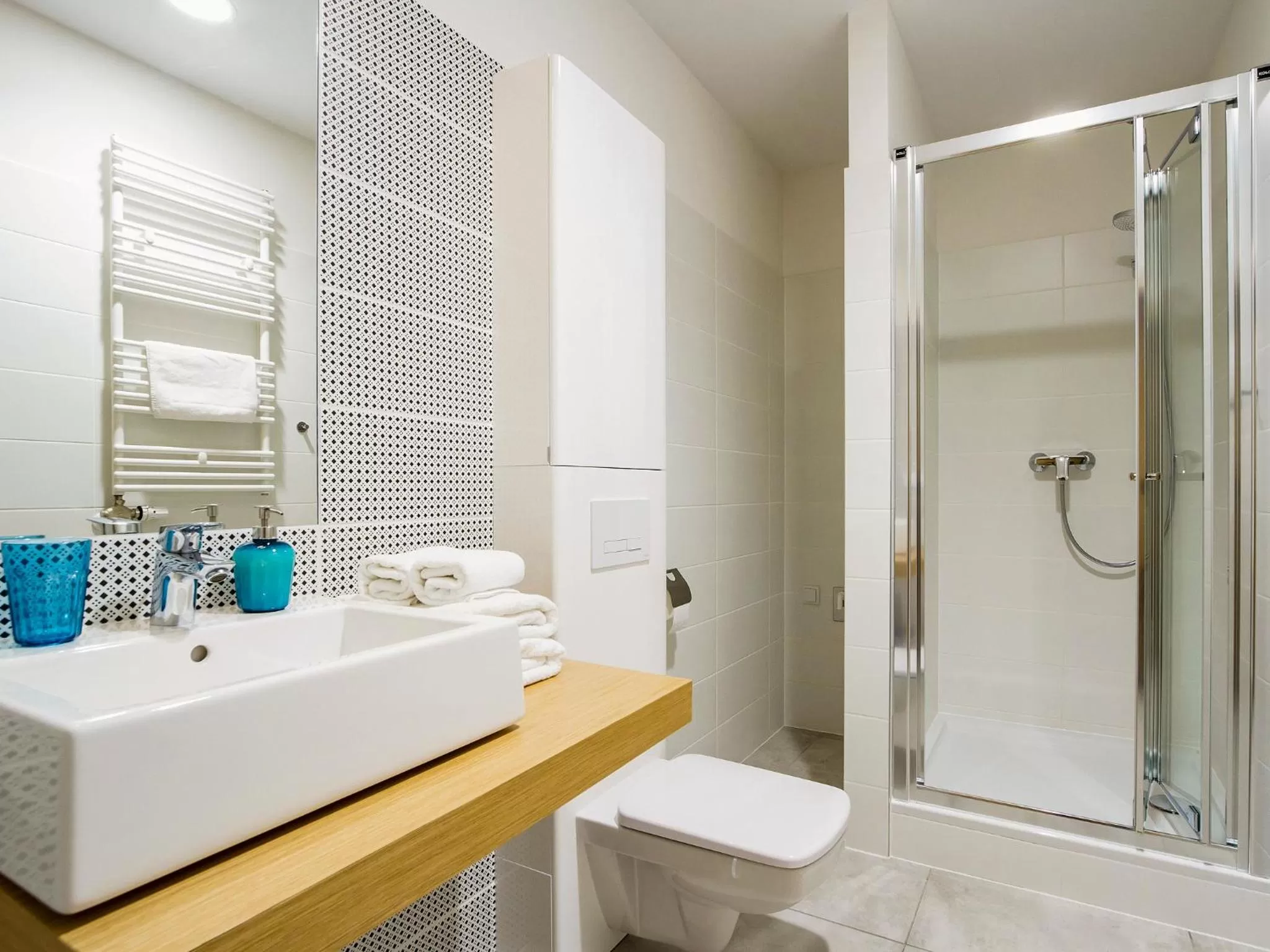 Shower in Riverside Aparthotel Cracow