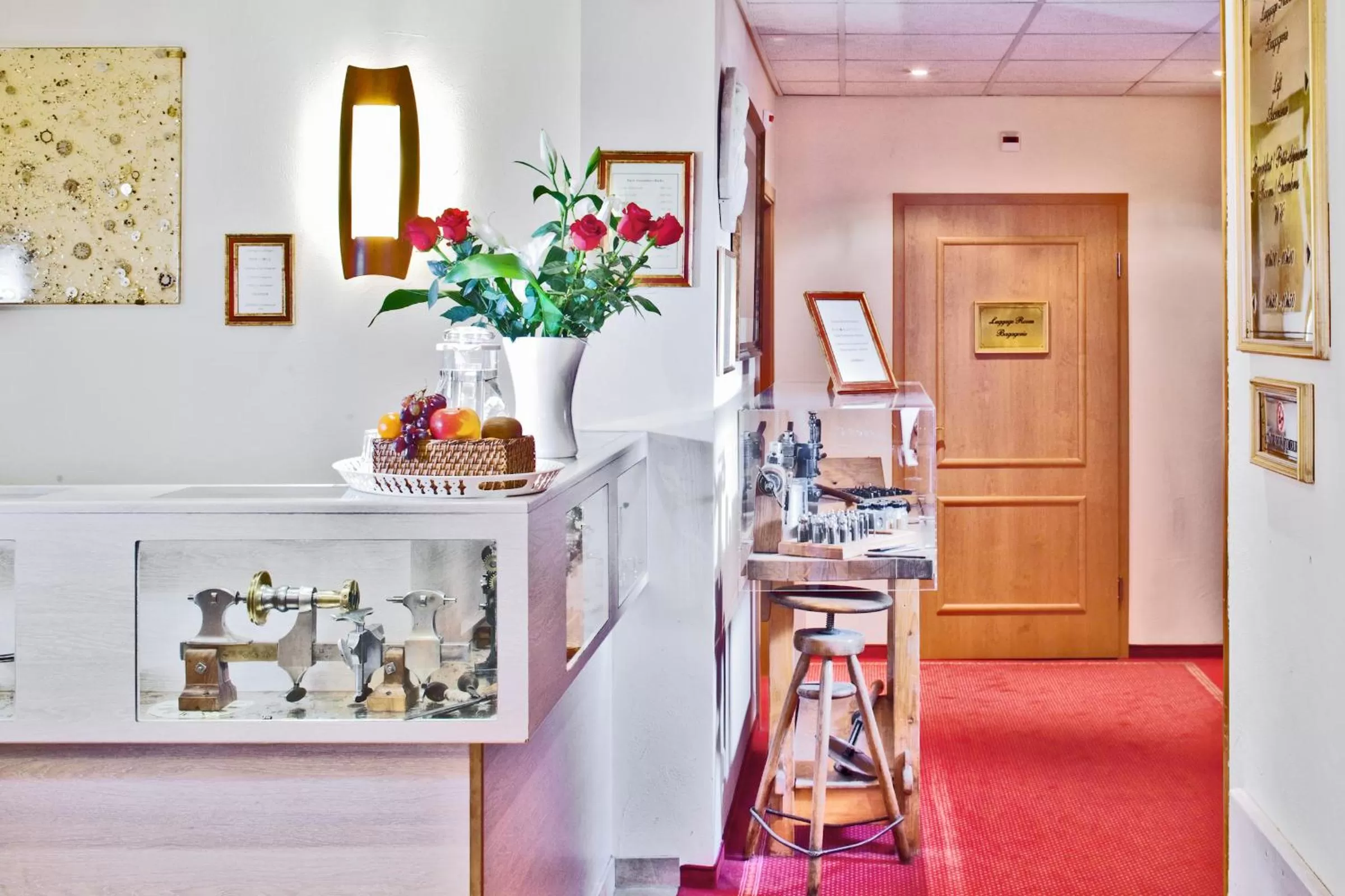 Lobby or reception in Hotel des Horlogers